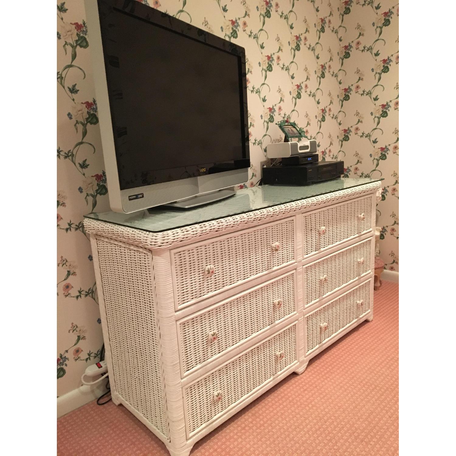 6 Drawer Wicker Dresser - image-1
