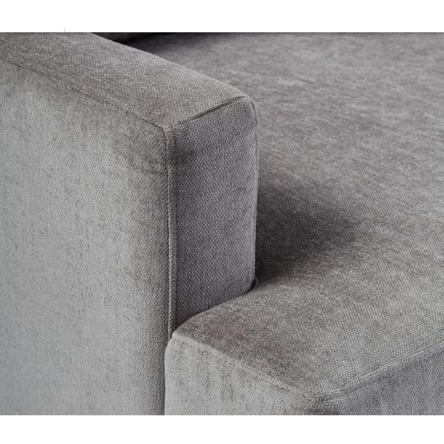West Elm Andes Sofa in Grey Velvet - image-1