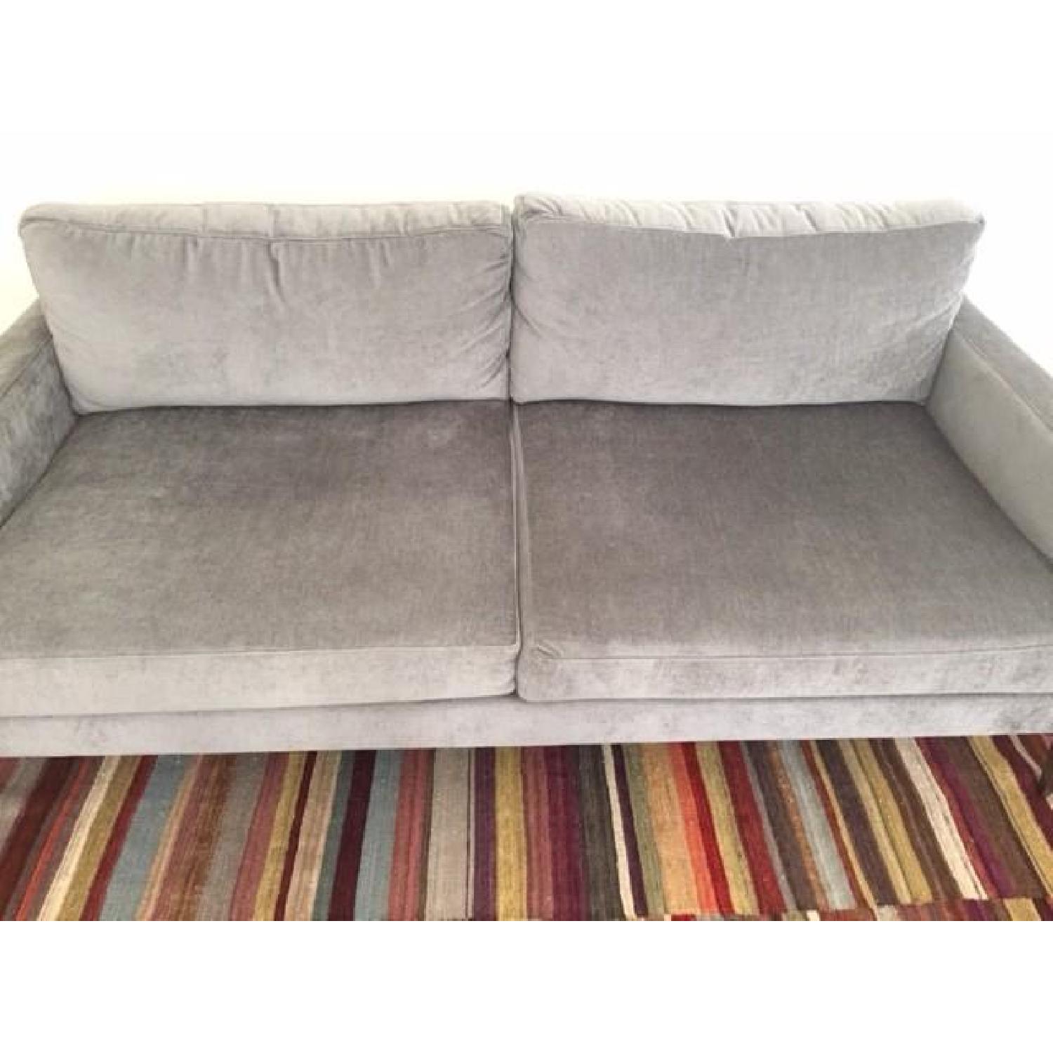 West Elm Andes Sofa in Grey Velvet - image-5