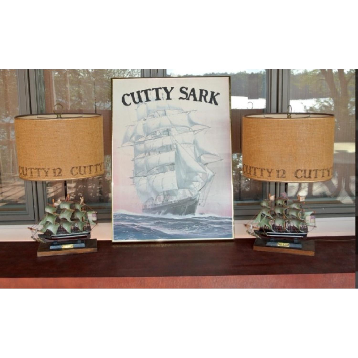 Cutty Sark Model Ship Lamps + Canvas - image-0