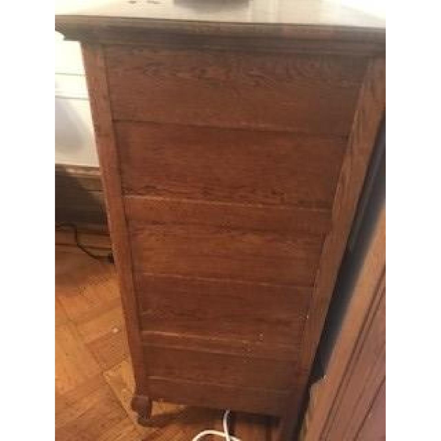 Antique Oak Refinished Bonnet Dresser - image-4