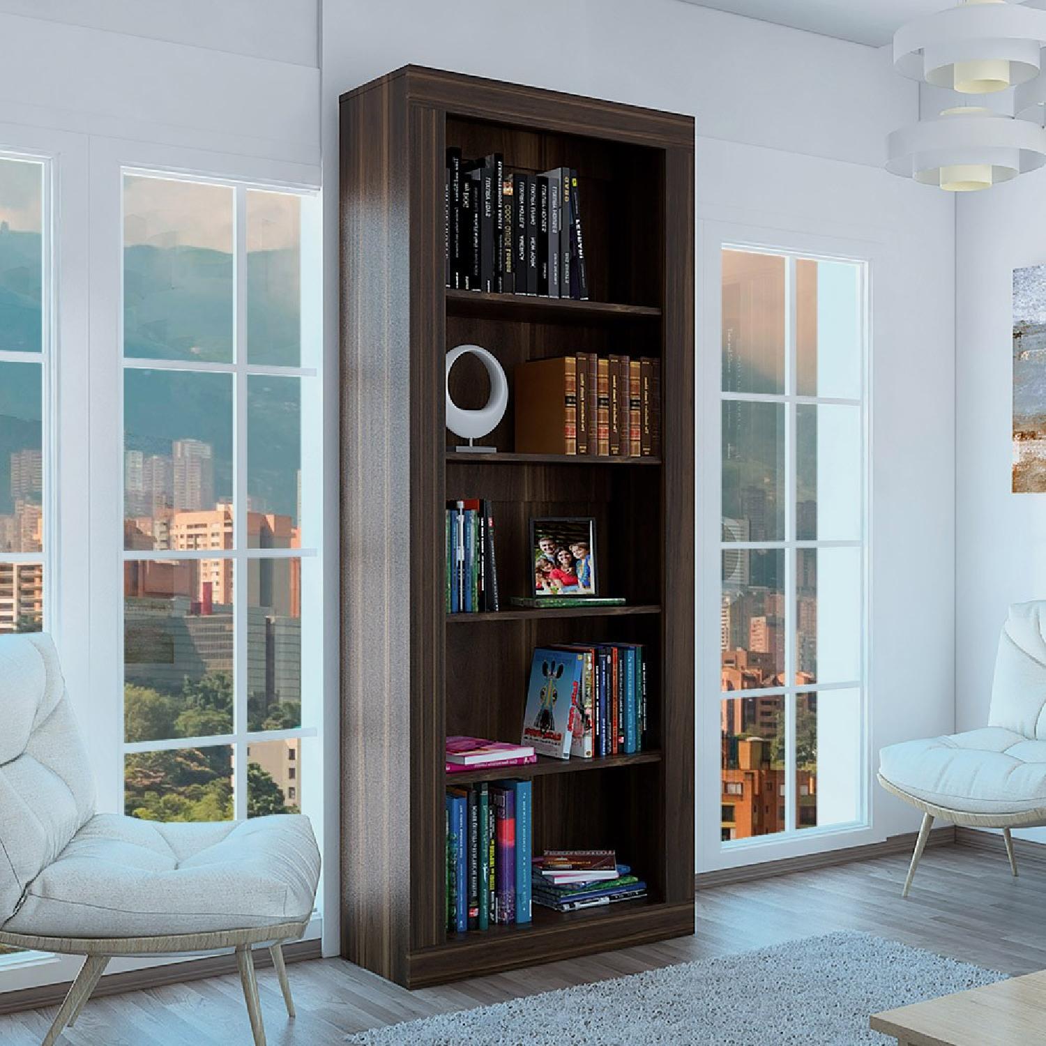 RTA Design Andean Collection 5-Shelves Bookcase in Ocher - image-1