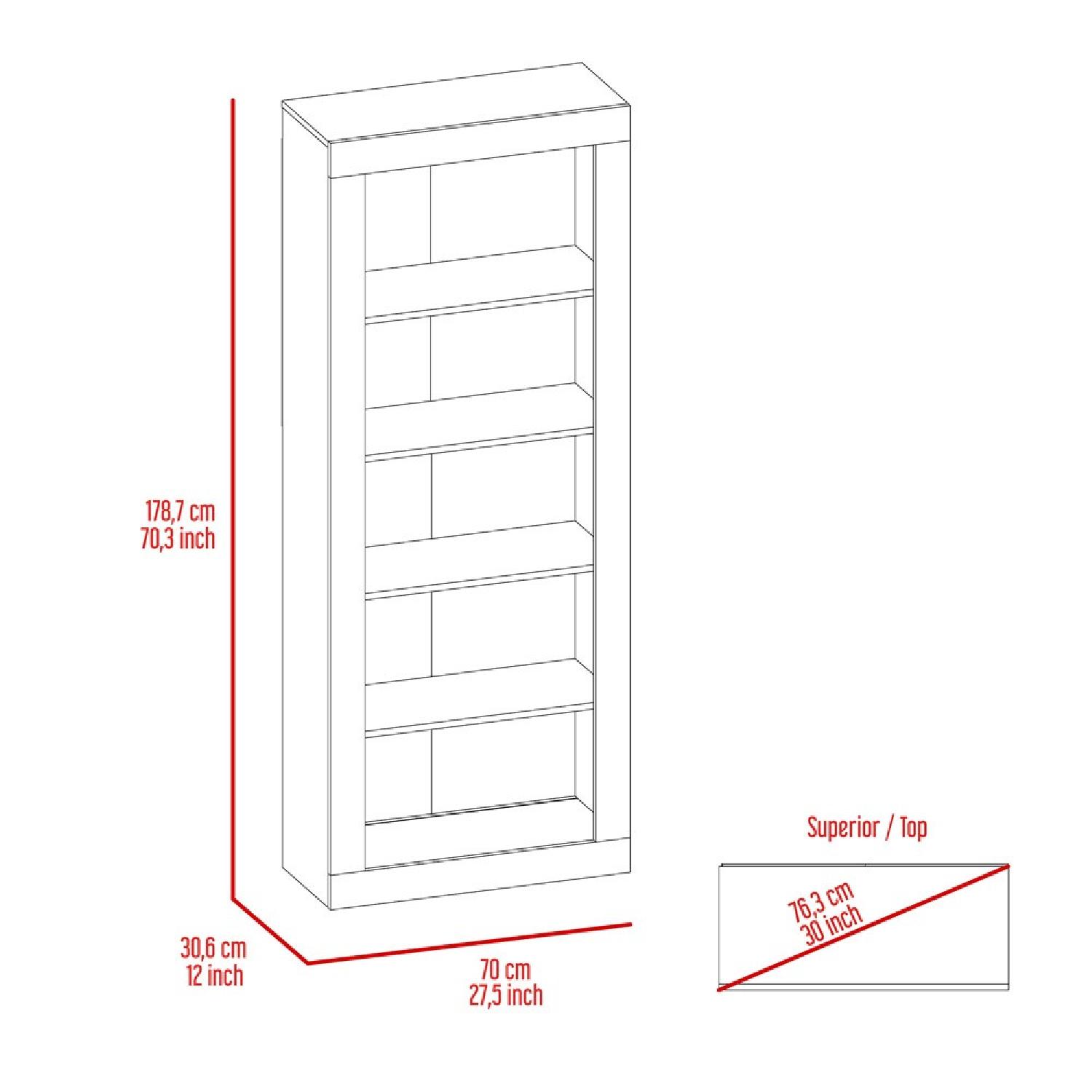 RTA Design Andean Collection 5-Shelves Bookcase in Ocher - image-2