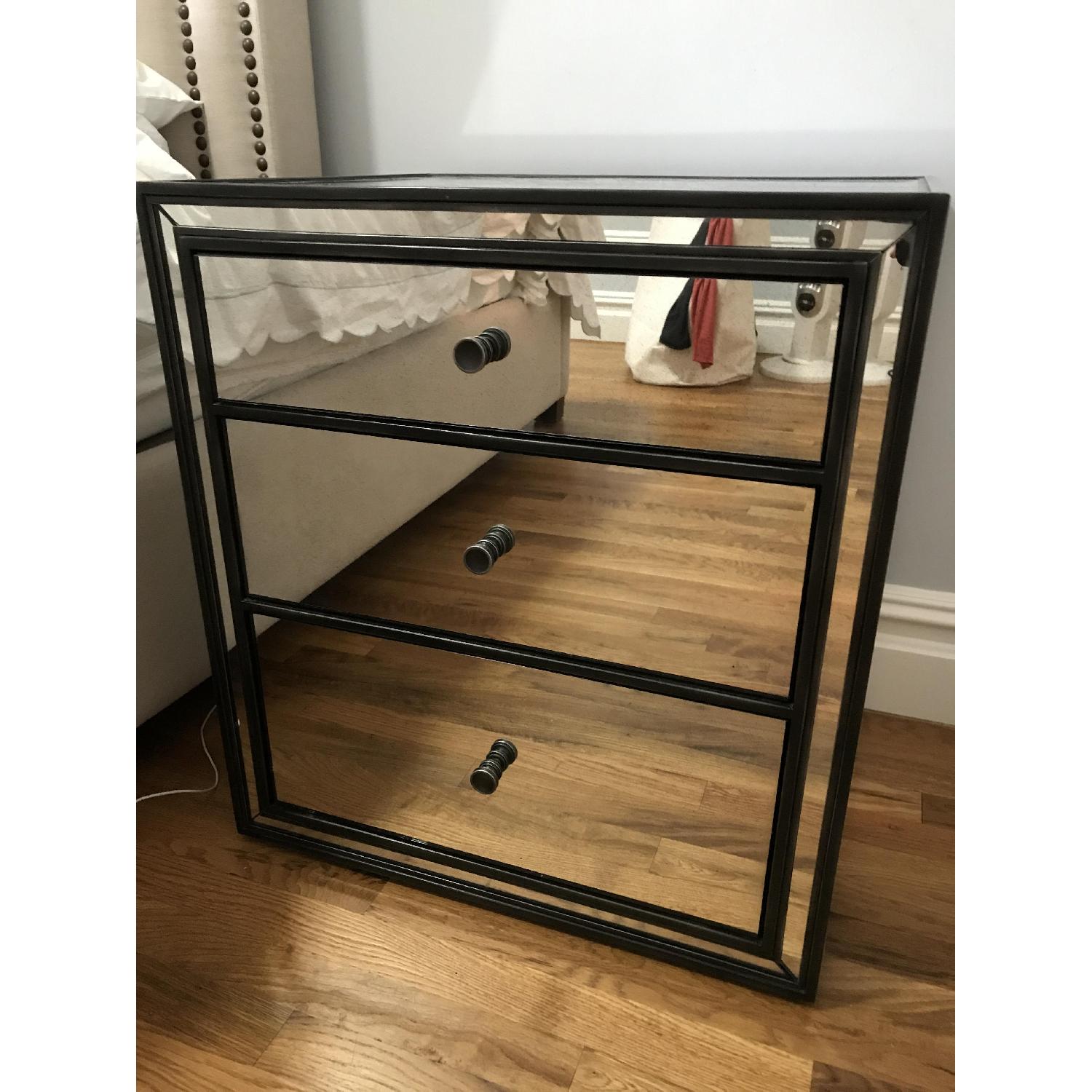 Restoration Hardware Strand Mirrored Closed Nightstand - image-4