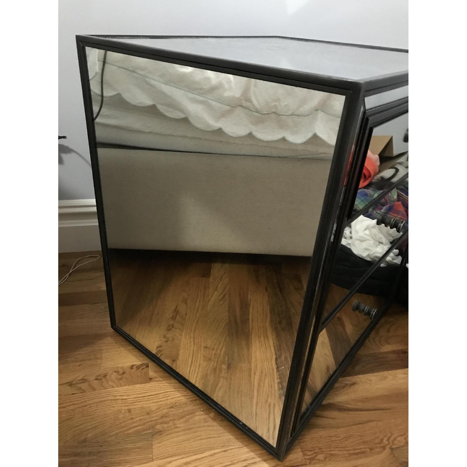 Restoration Hardware Strand Mirrored Closed Nightstand - image-5
