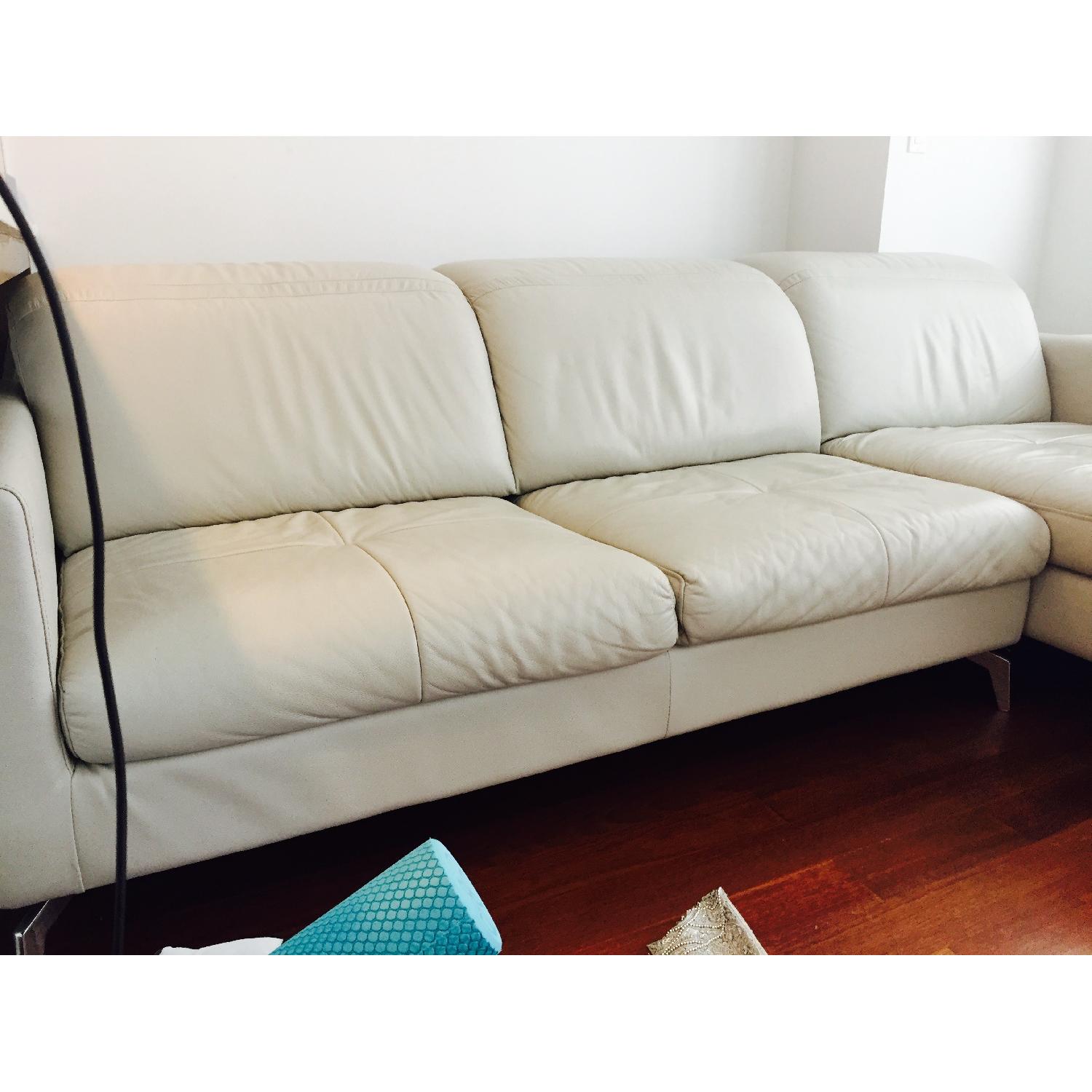 Natuzzi Leather Sectional Sofa - image-3