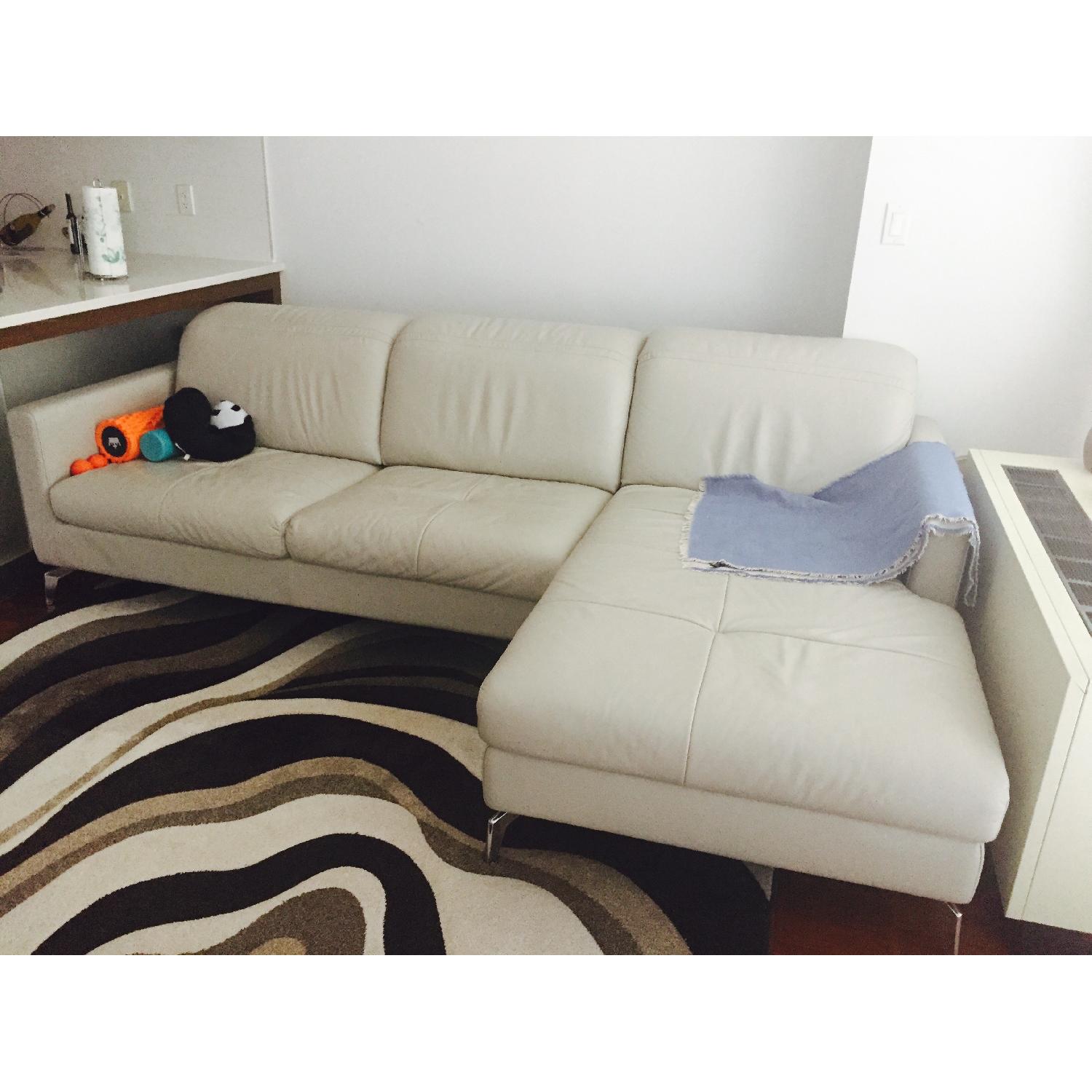 Natuzzi Leather Sectional Sofa - image-5