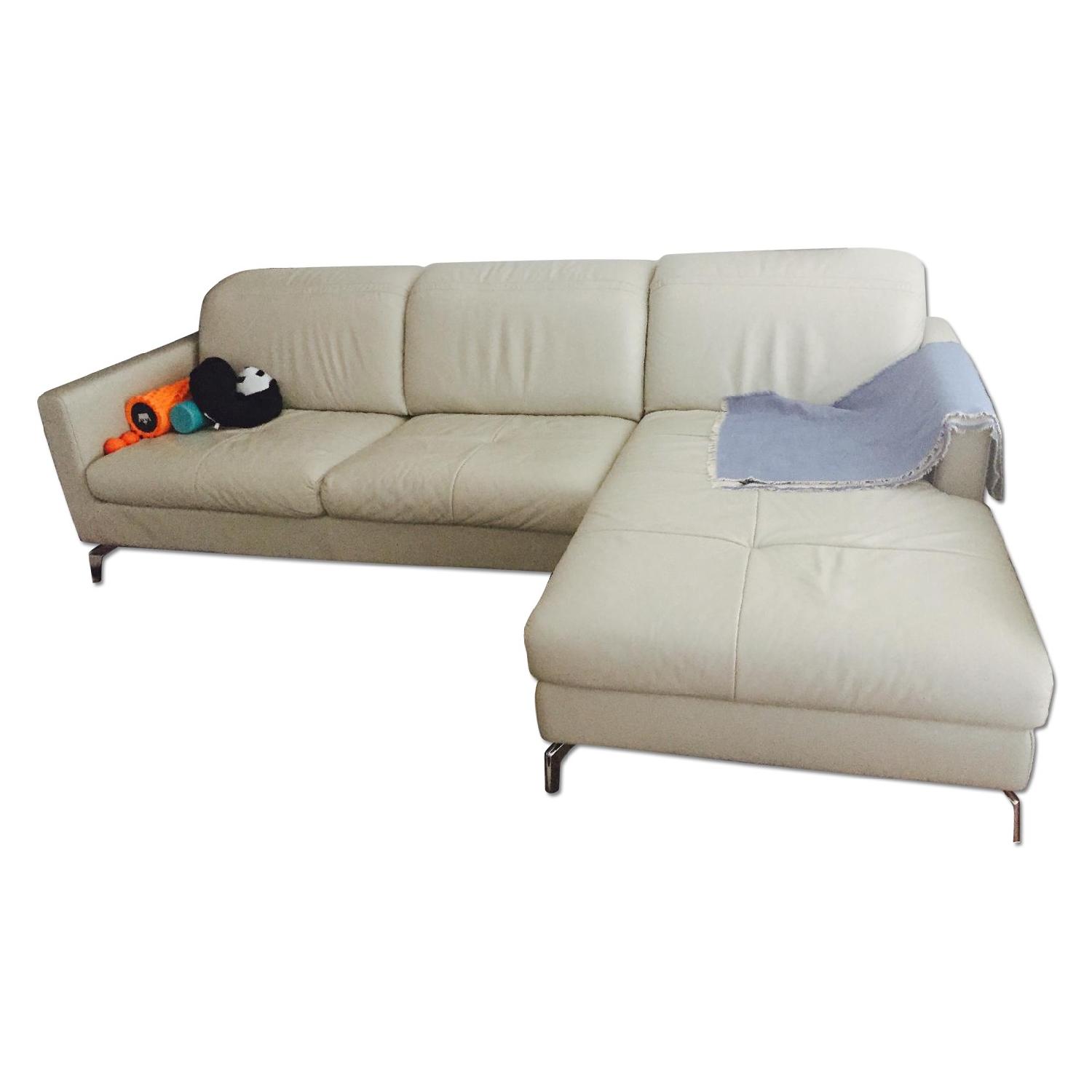 Natuzzi Leather Sectional Sofa - image-0