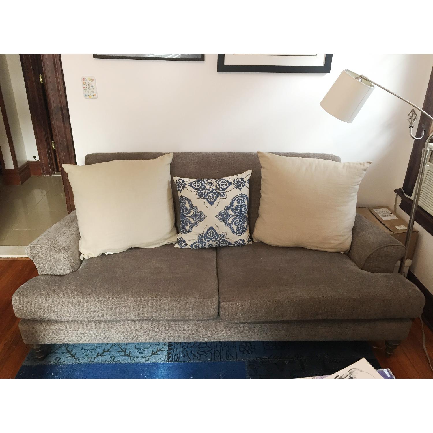 Crate & Barrel Camilla 2 Seat Sofa w/ Pillows - image-4