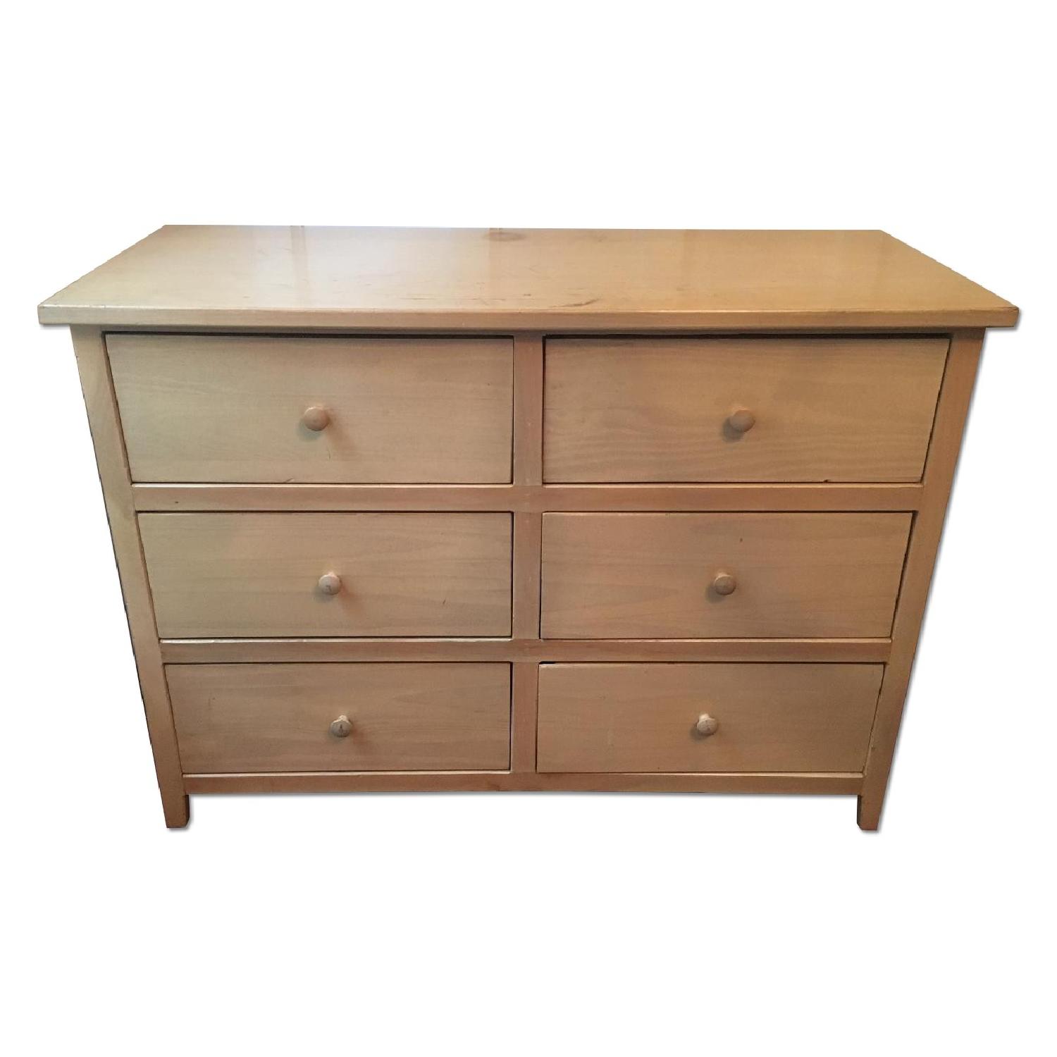 Vintage Wood 6 Drawer Dresser - AptDeco