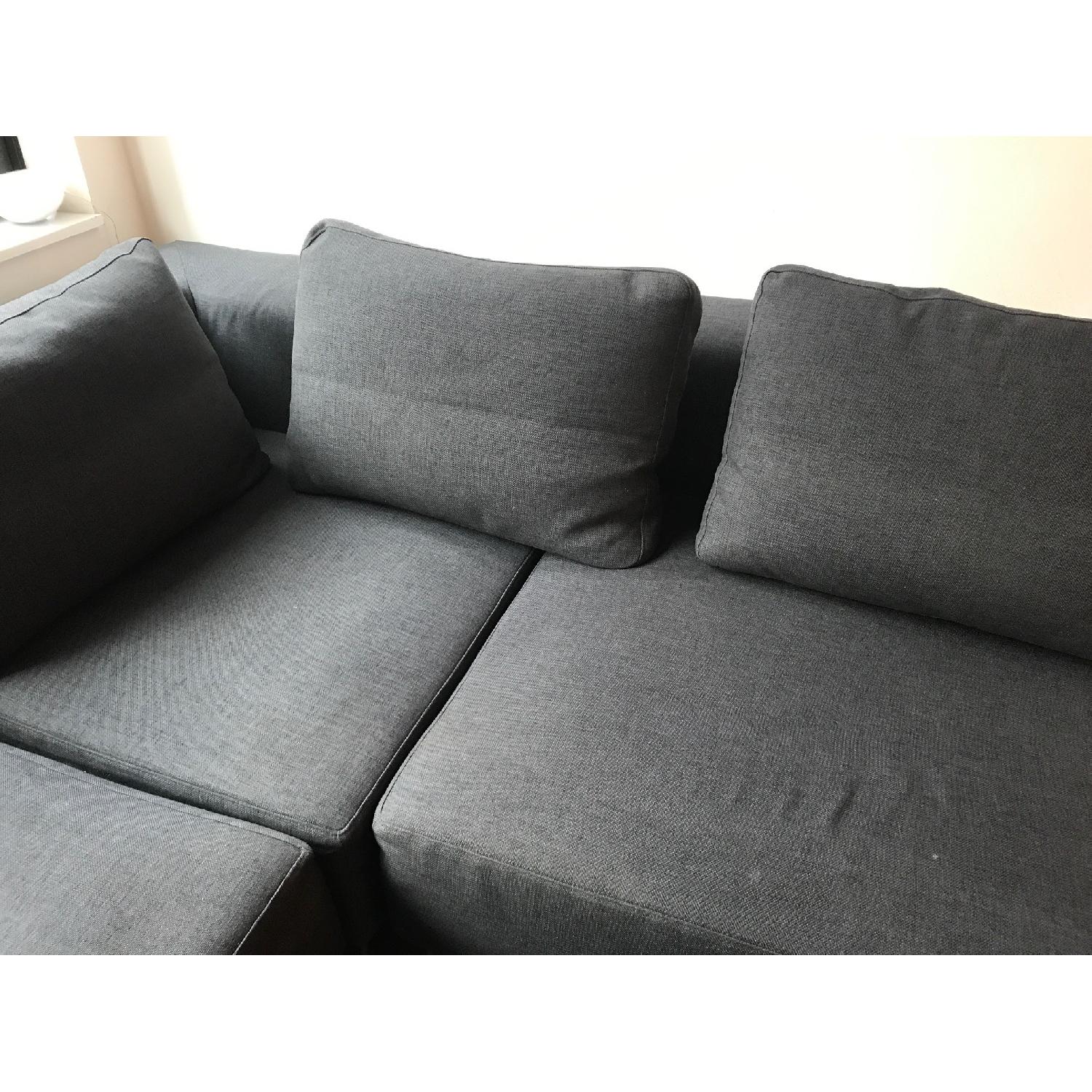 CB2 Lotus 4-Piece Grey Sectional Sofa - image-9