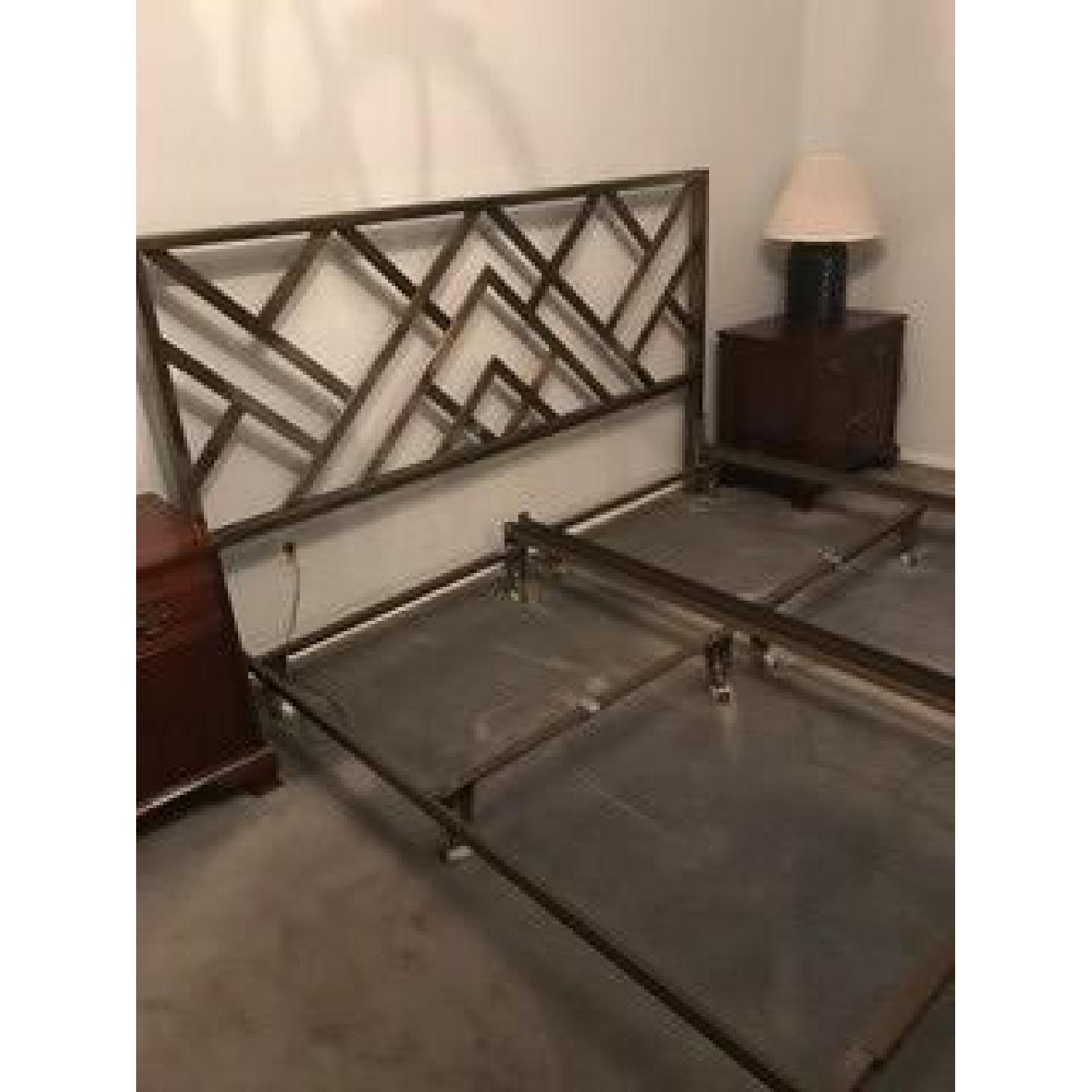 Brass King Size Bed Frame w/ Headboard - image-1