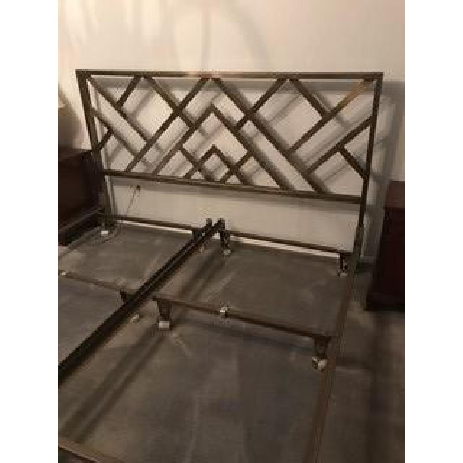 Brass King Size Bed Frame w/ Headboard - image-2