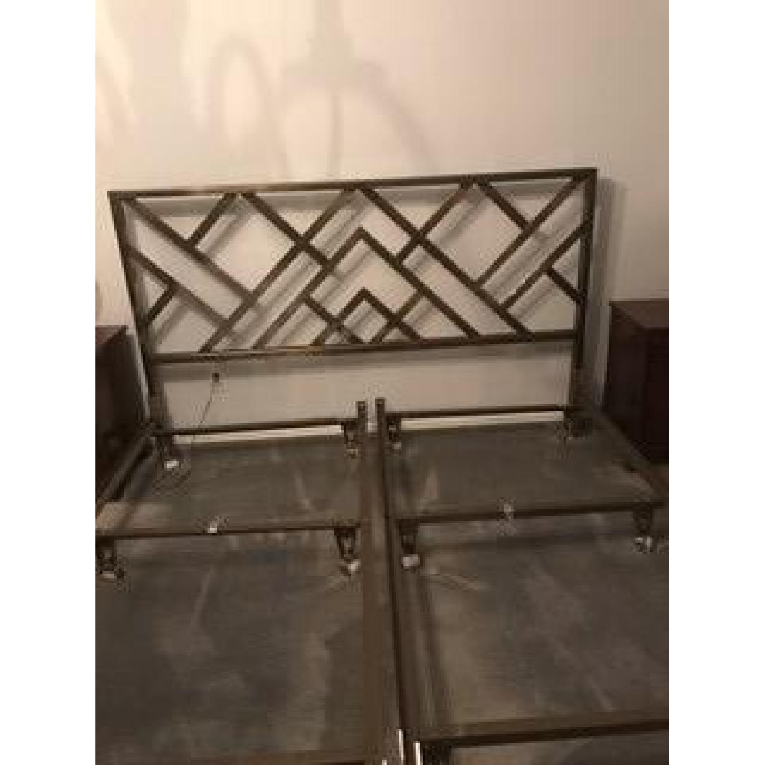Brass King Size Bed Frame w/ Headboard - image-3