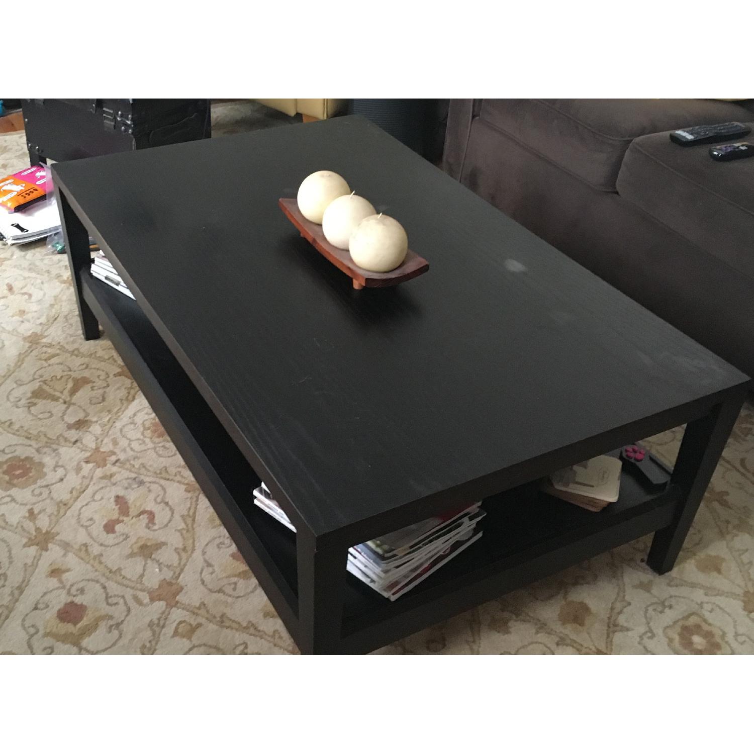 Crate & Barrel Espresso Finished Coffee Table - image-2