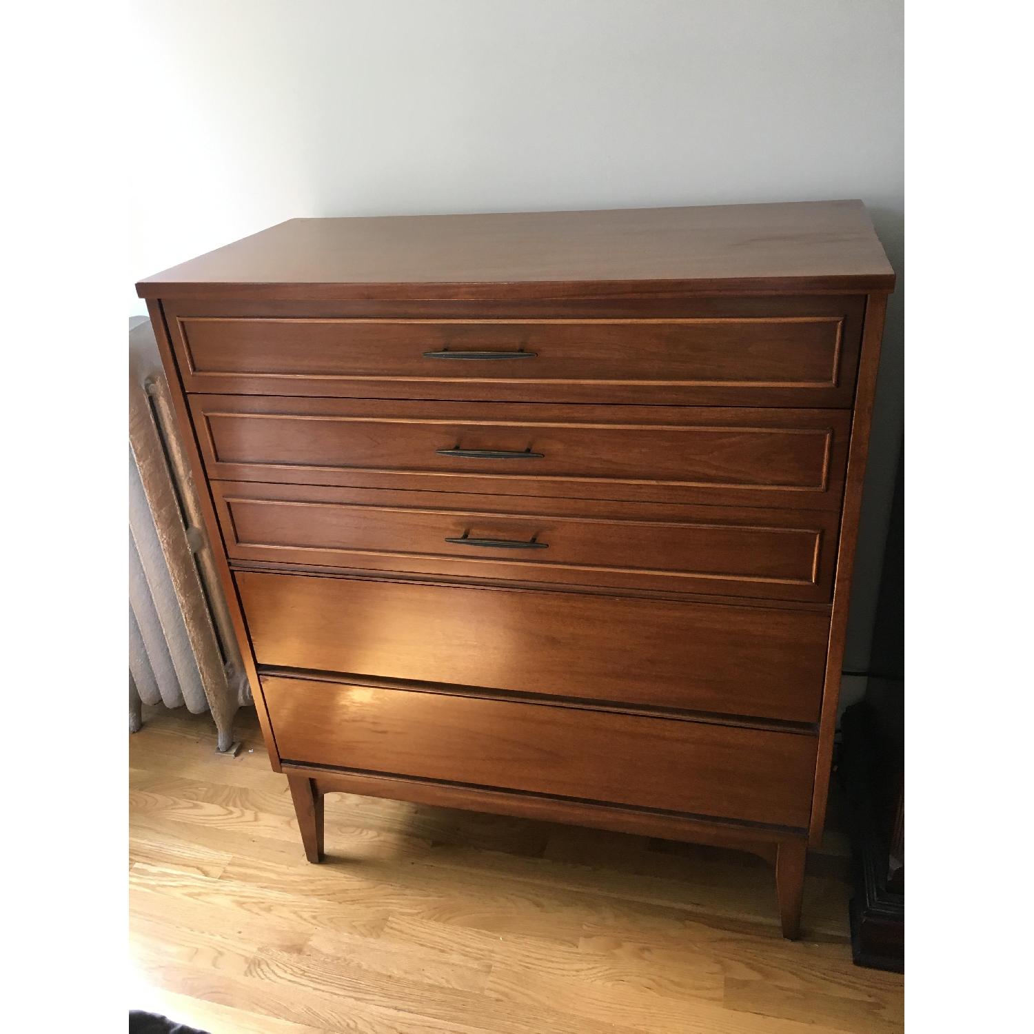 Dixie Furniture Company Mid-Century Modern High Boy Dresser - AptDeco