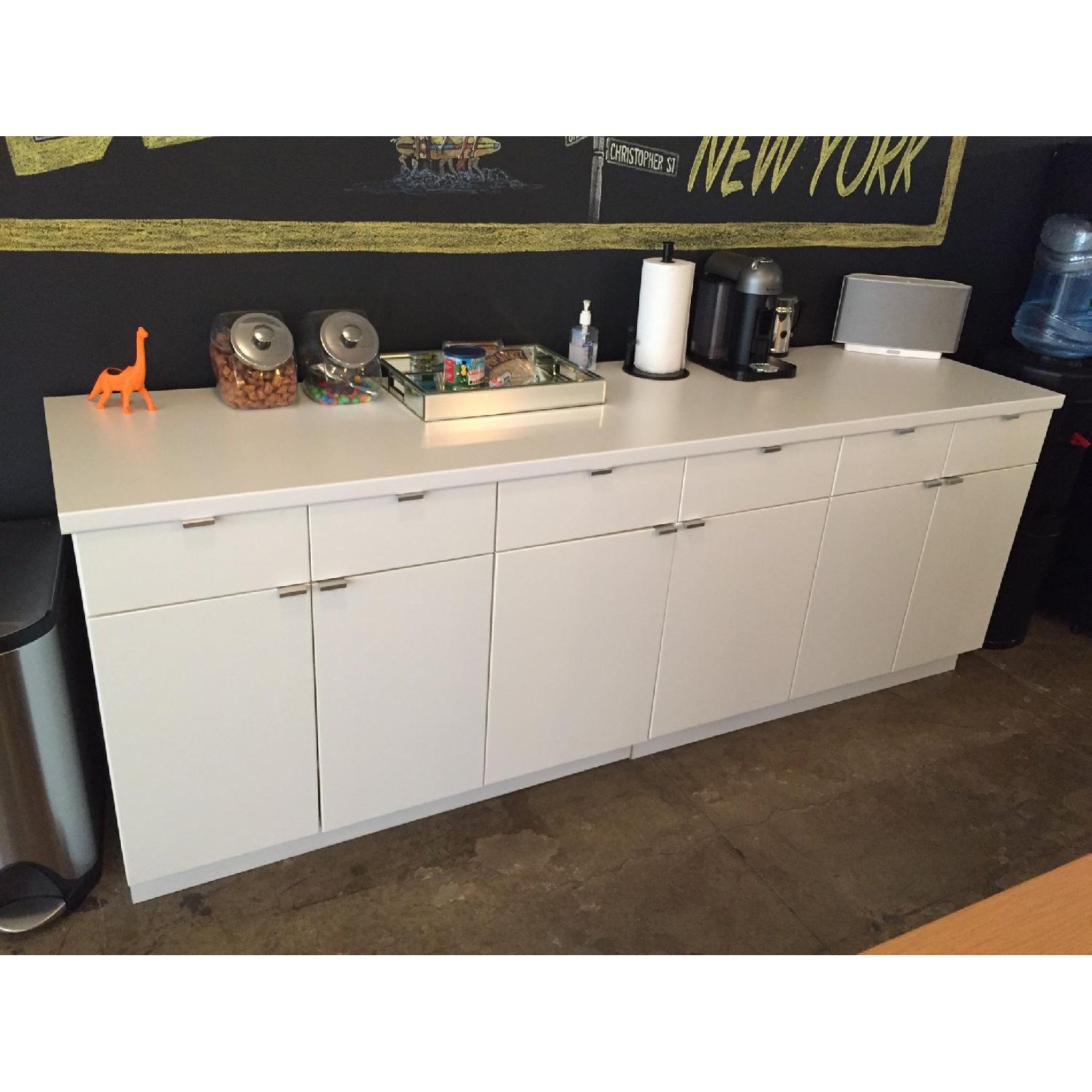 Ikea Kitchen White Lacquer Sideboard - image-1