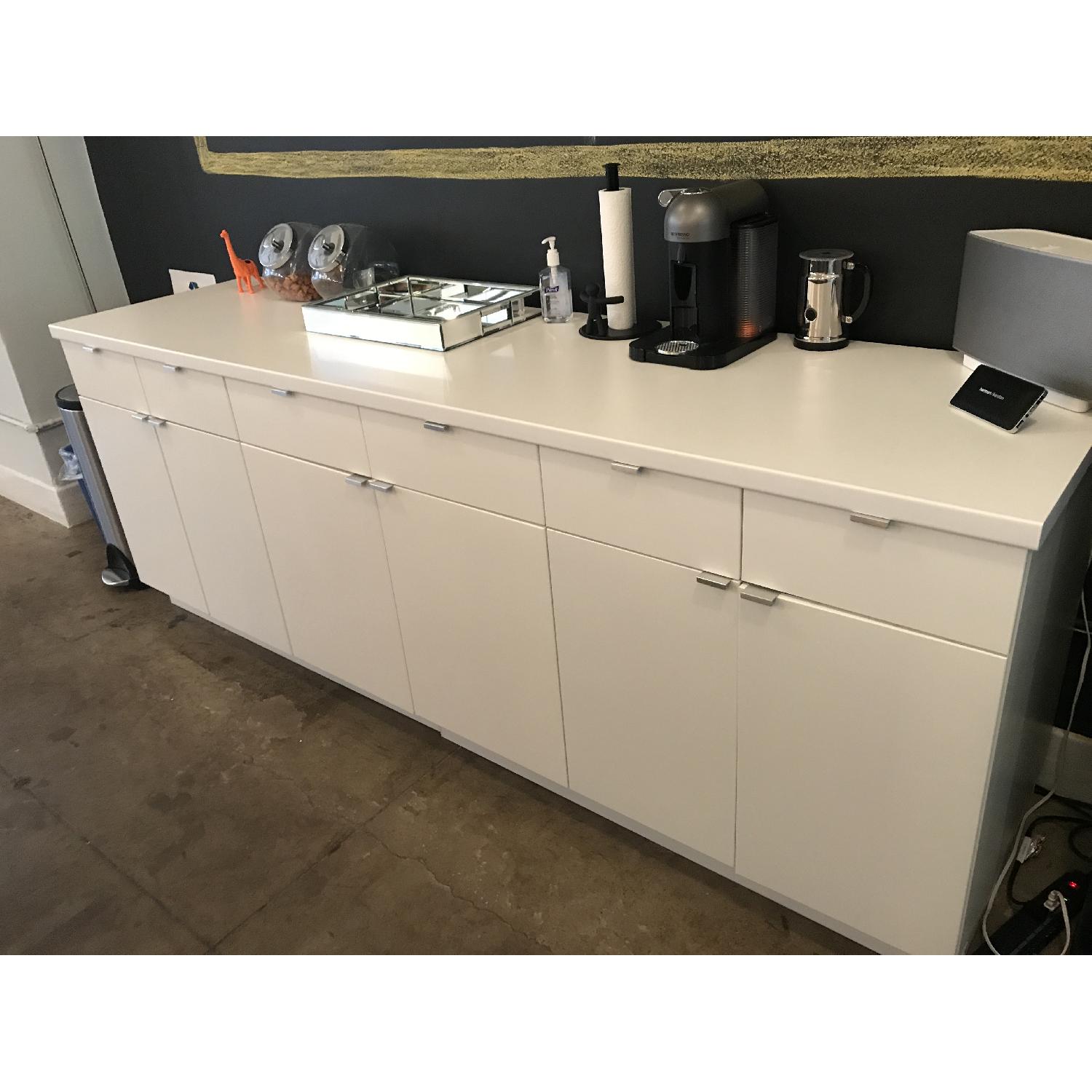 Ikea Kitchen White Lacquer Sideboard - image-2