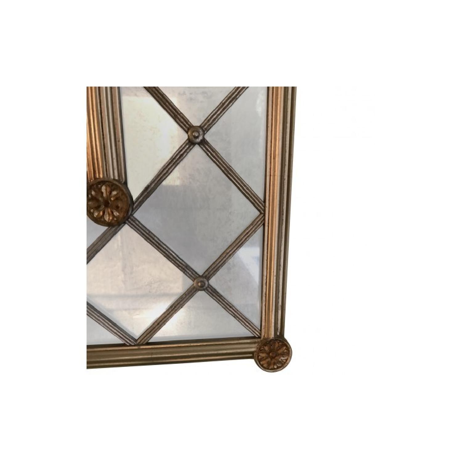 Hollywood Regency Style Silver-Leaf Mirror - image-1