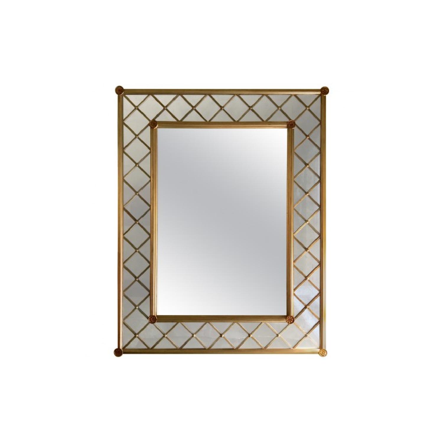 Hollywood Regency Style Silver-Leaf Mirror - image-2
