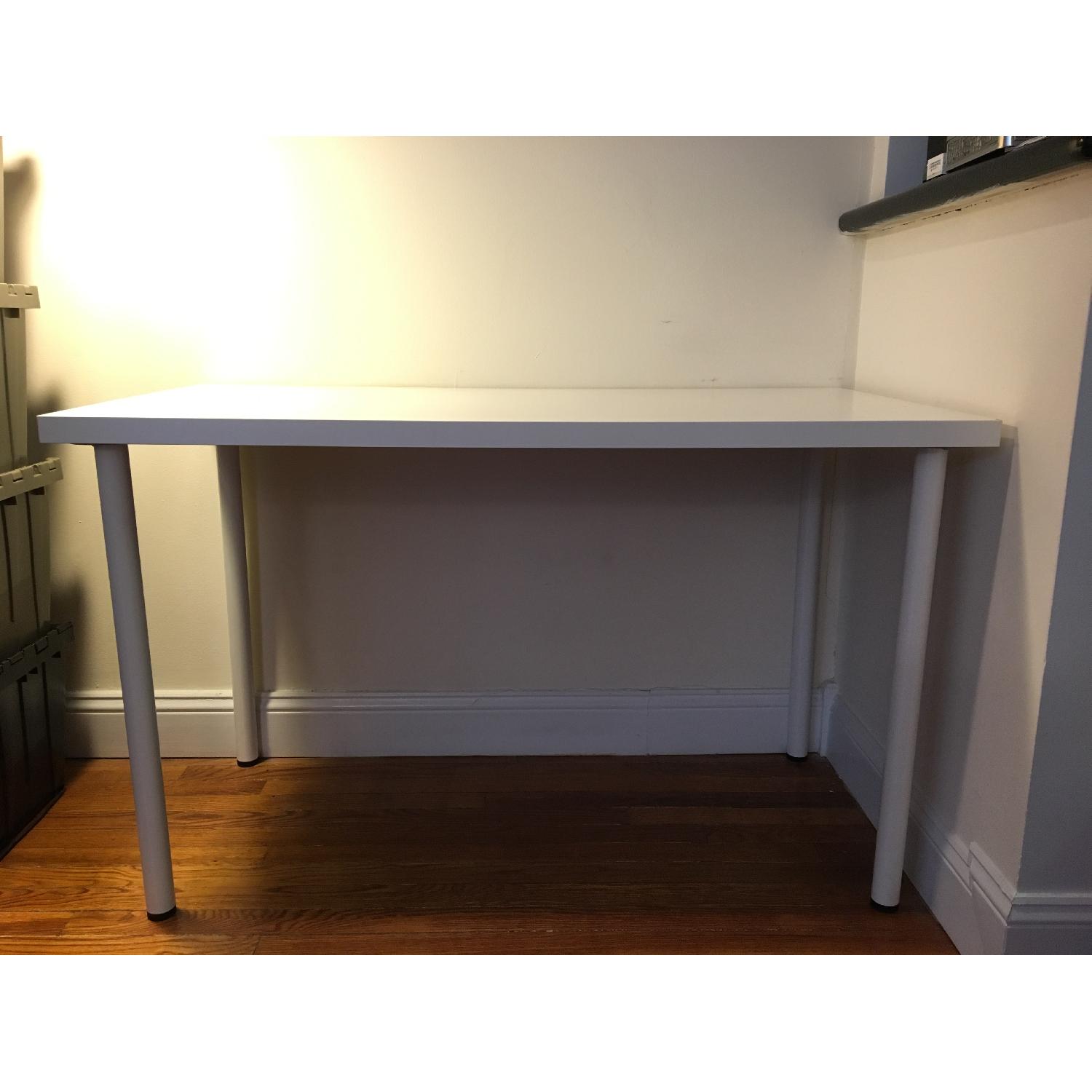 Ikea White Desk w/ Metal Legs - image-1