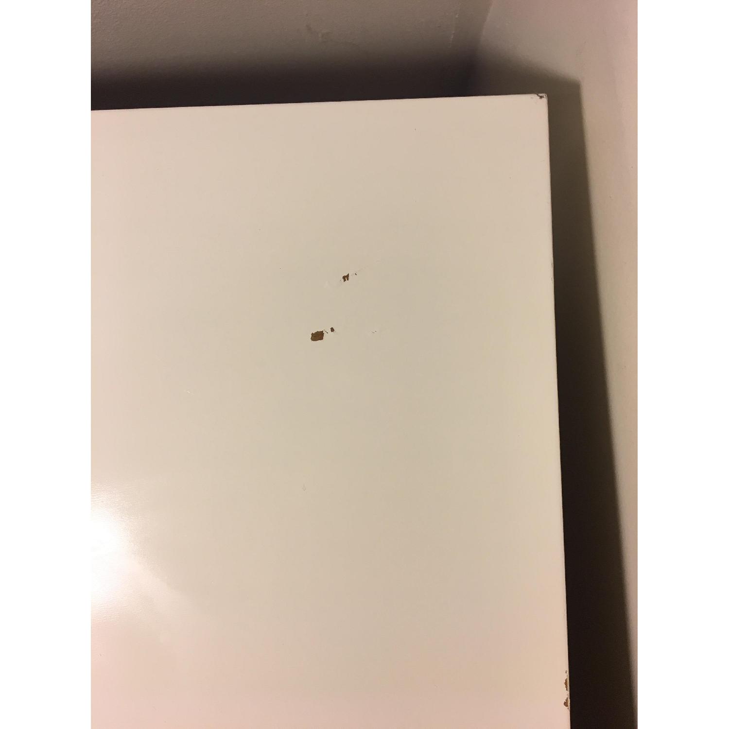 Ikea White Desk w/ Metal Legs AptDeco