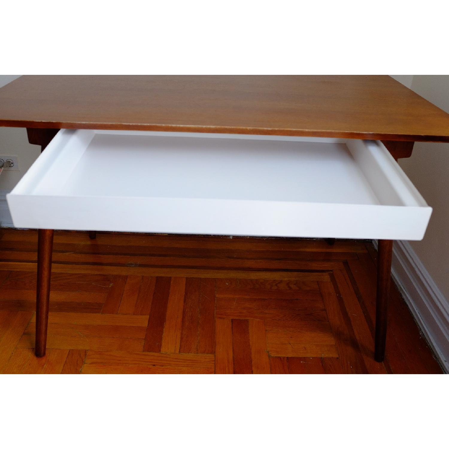 West Elm Pratt Desk in Walnut & White - image-10