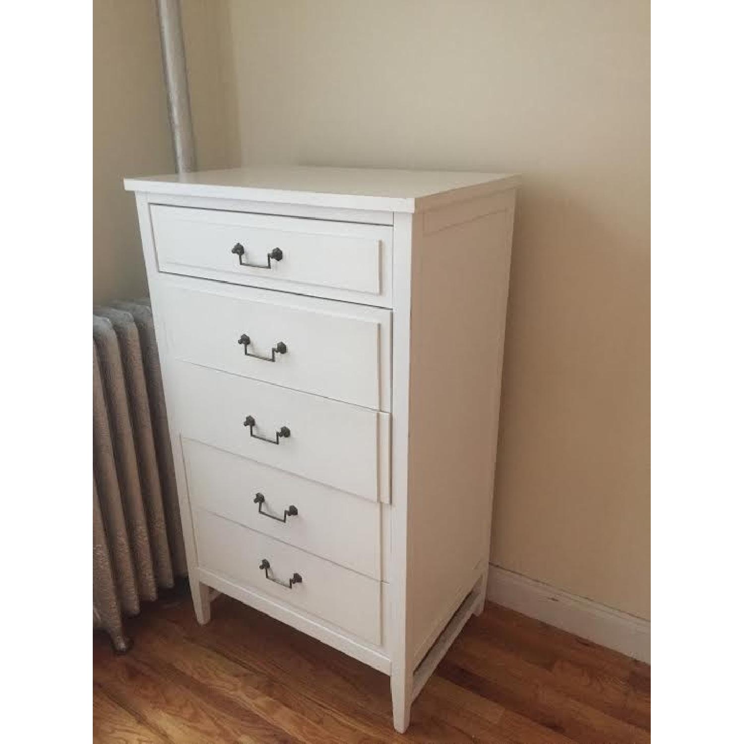Crate & Barrel Larsson White 5 Drawer Dresser - image-1
