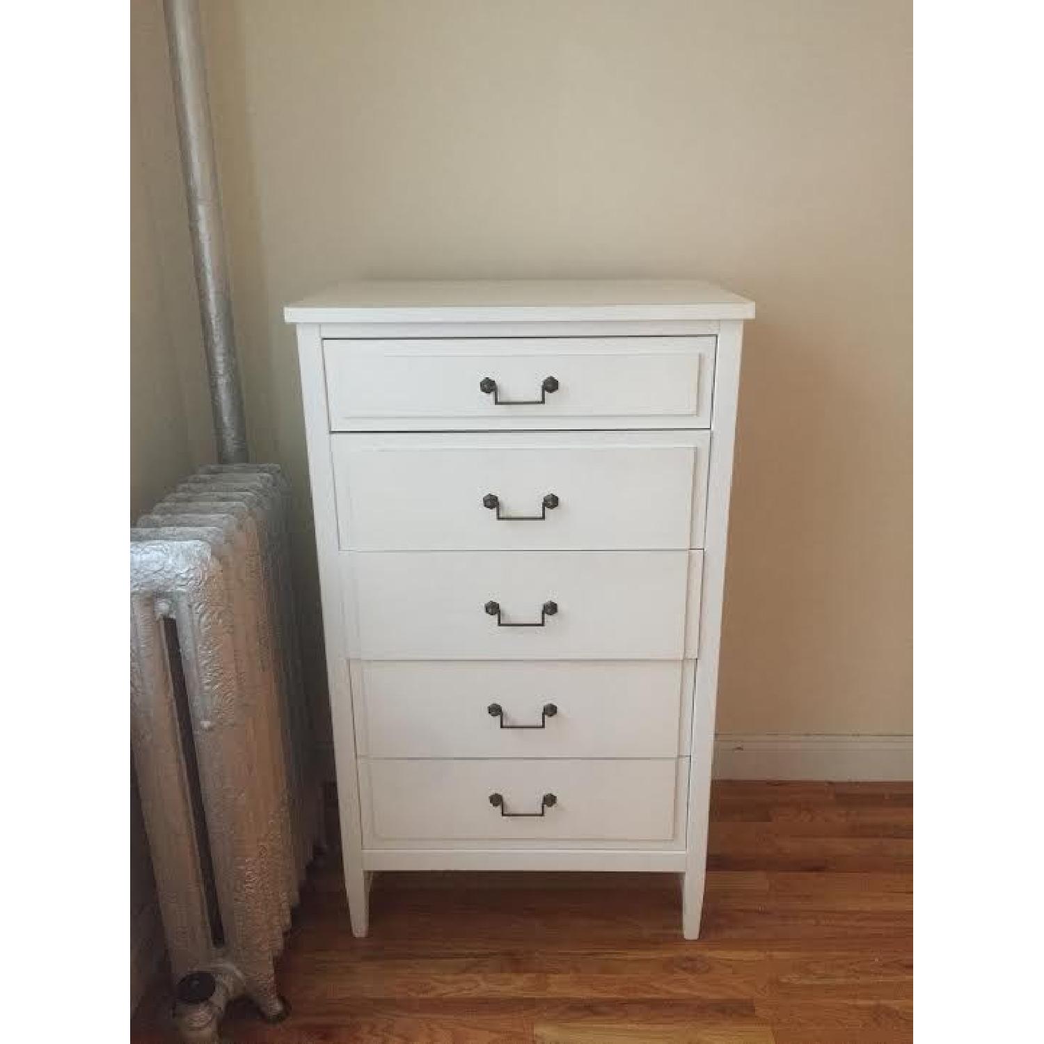 Crate & Barrel Larsson White 5 Drawer Dresser - image-2