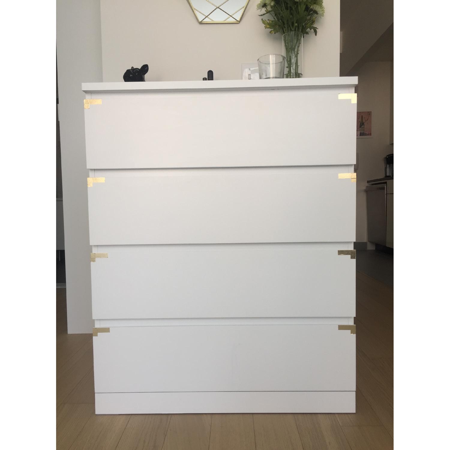 Ikea Malm White 4Drawer Dresser AptDeco