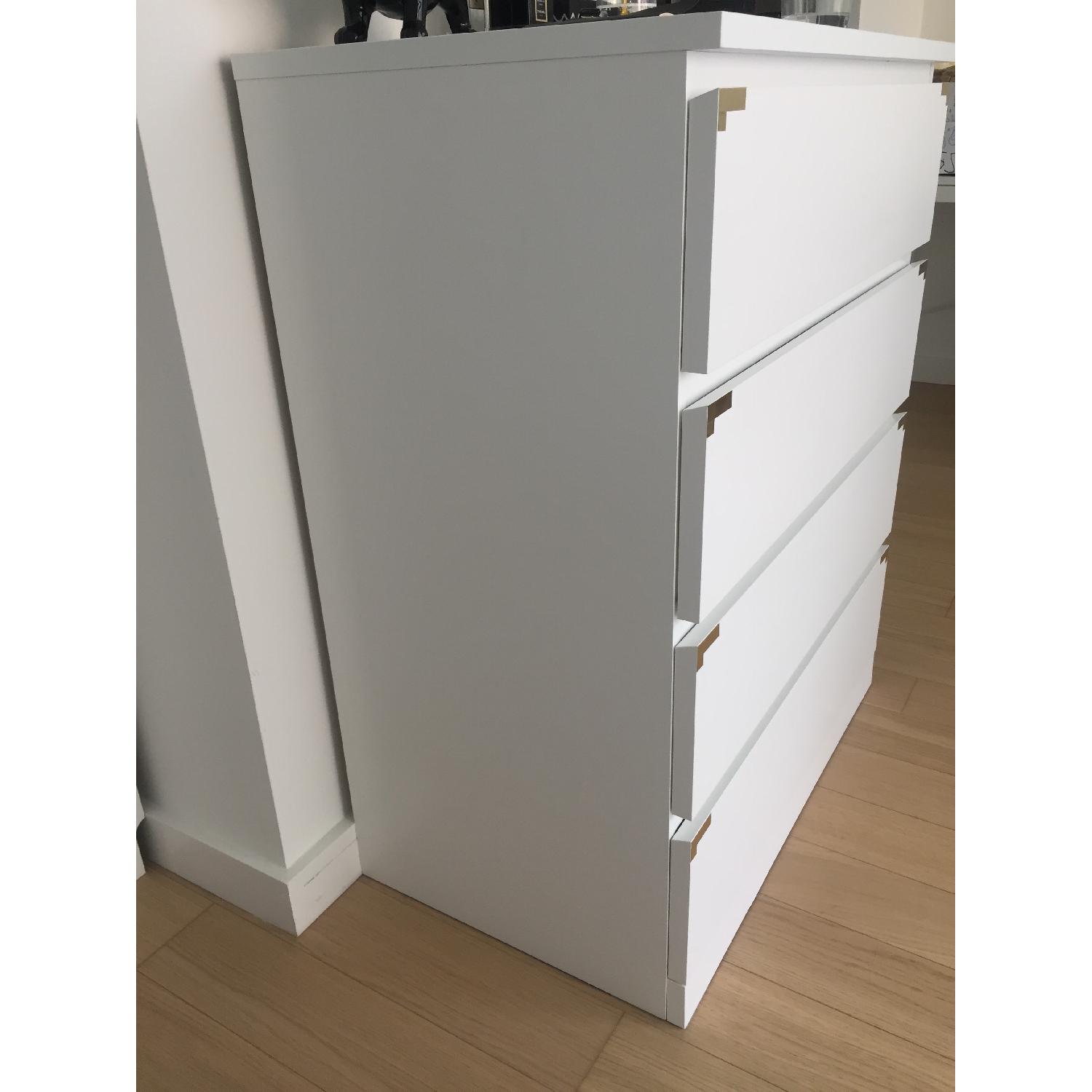 Ikea Malm White 4 Drawer Dresser Aptdeco