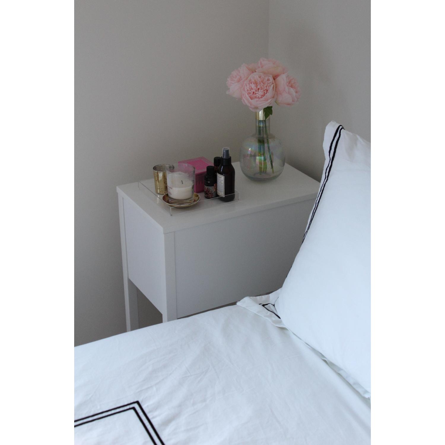 Ikea Nordli White 1-Drawer Nightstand - image-1