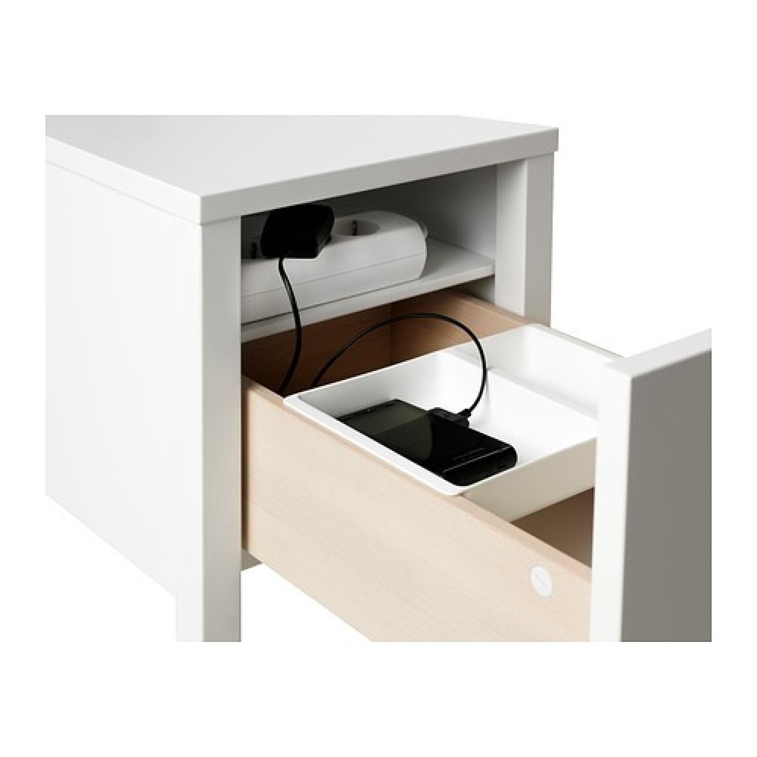 Ikea Nordli White 1-Drawer Nightstand - image-2