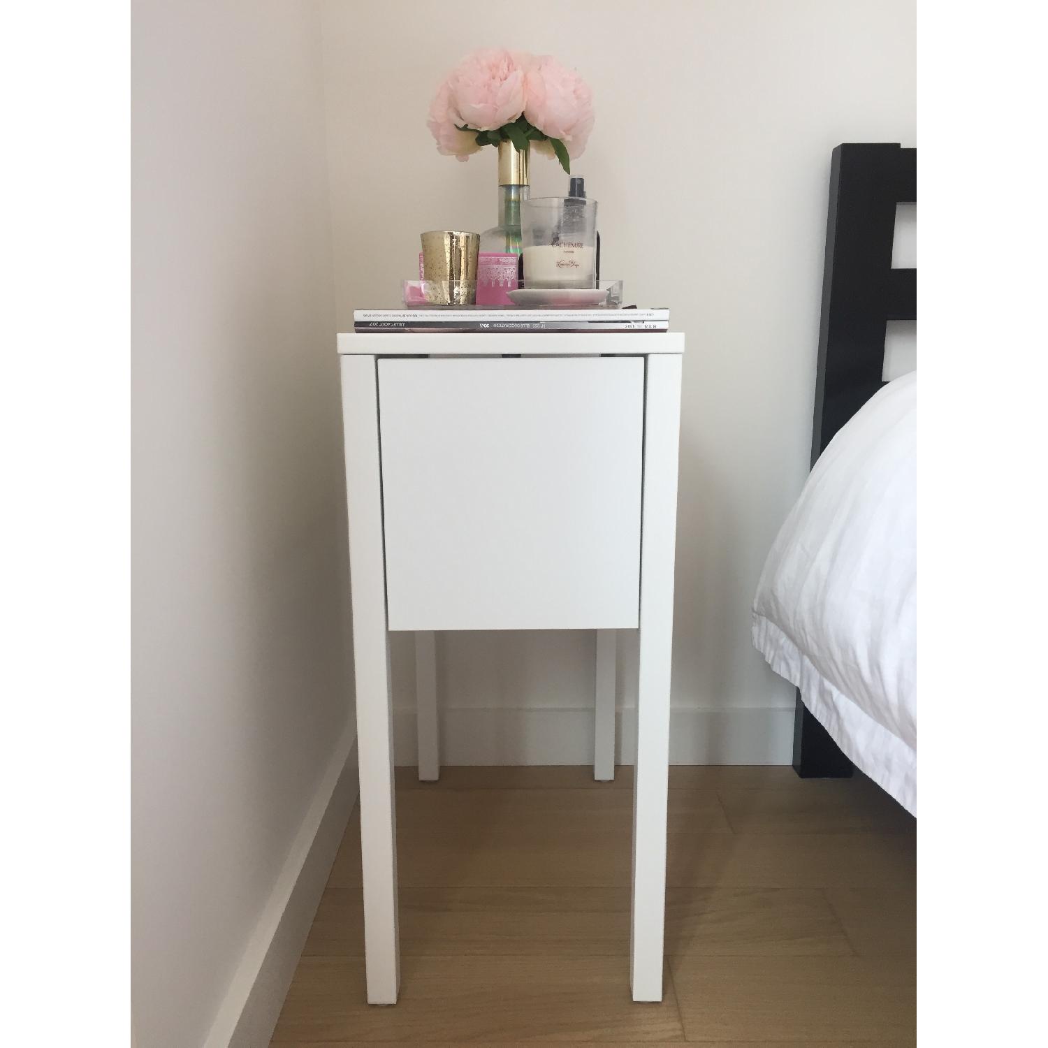 Ikea Nordli White 1-Drawer Nightstand - image-4