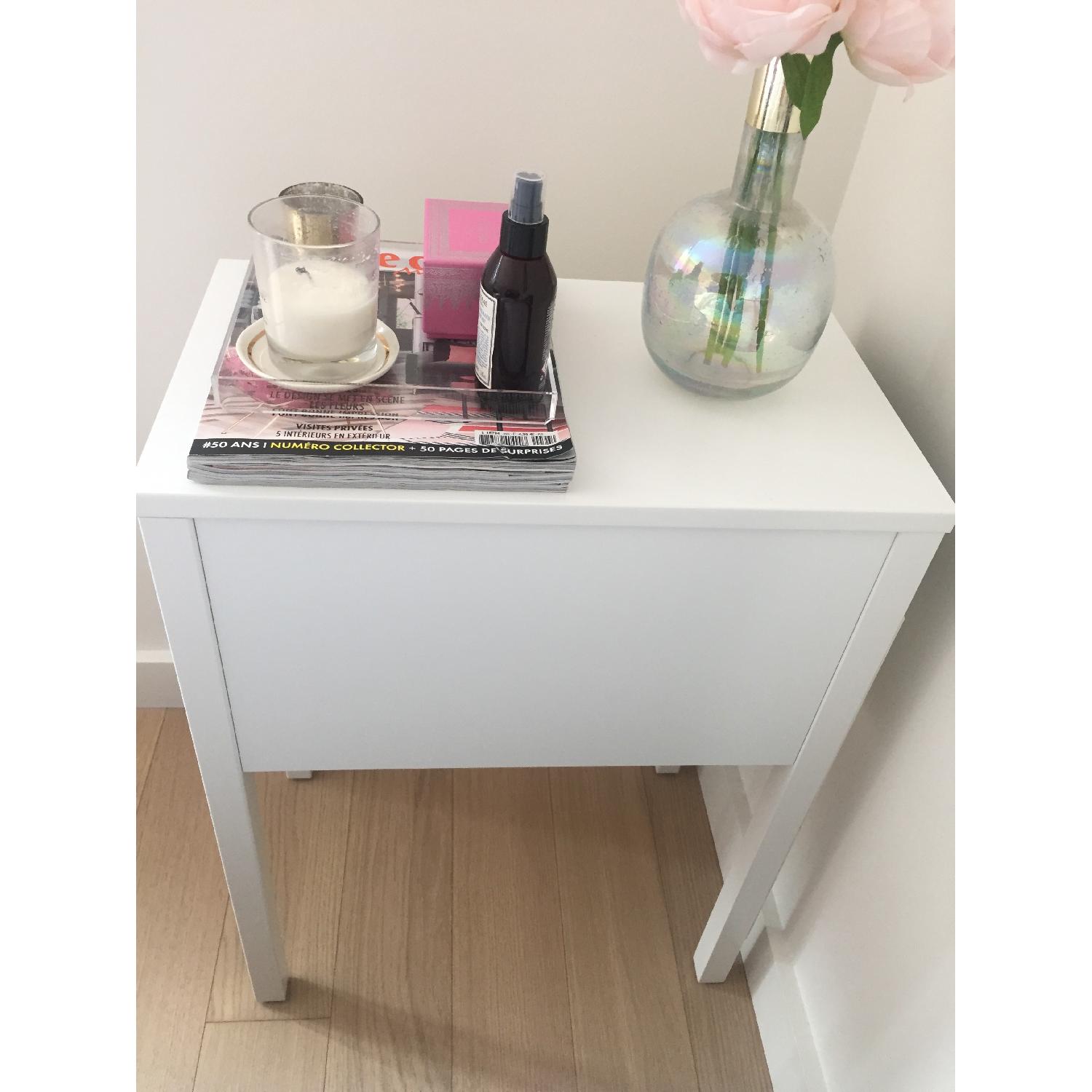 Ikea Nordli White 1-Drawer Nightstand - image-6