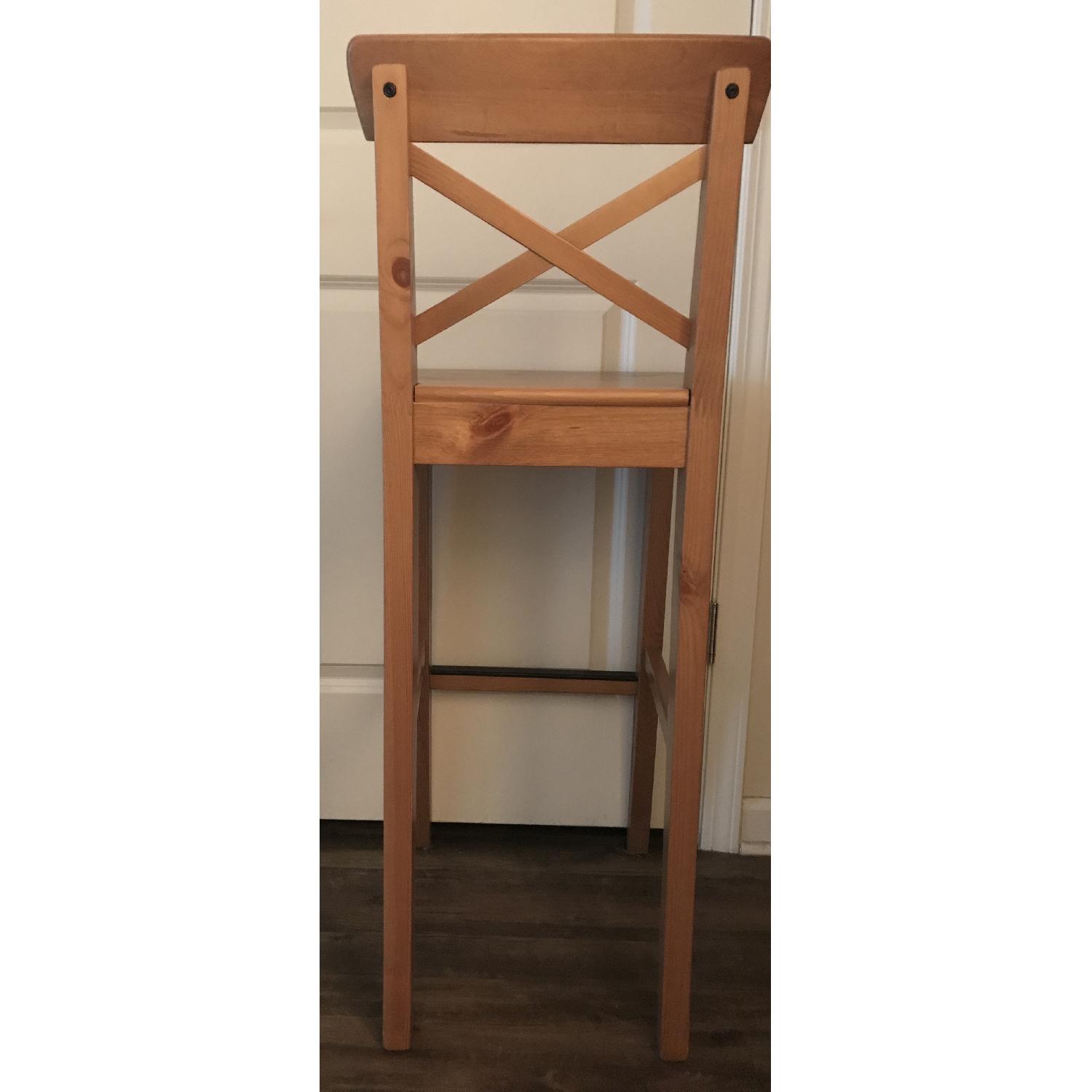 Ikea Ingolf Bar Stool w/ Backrest - image-3