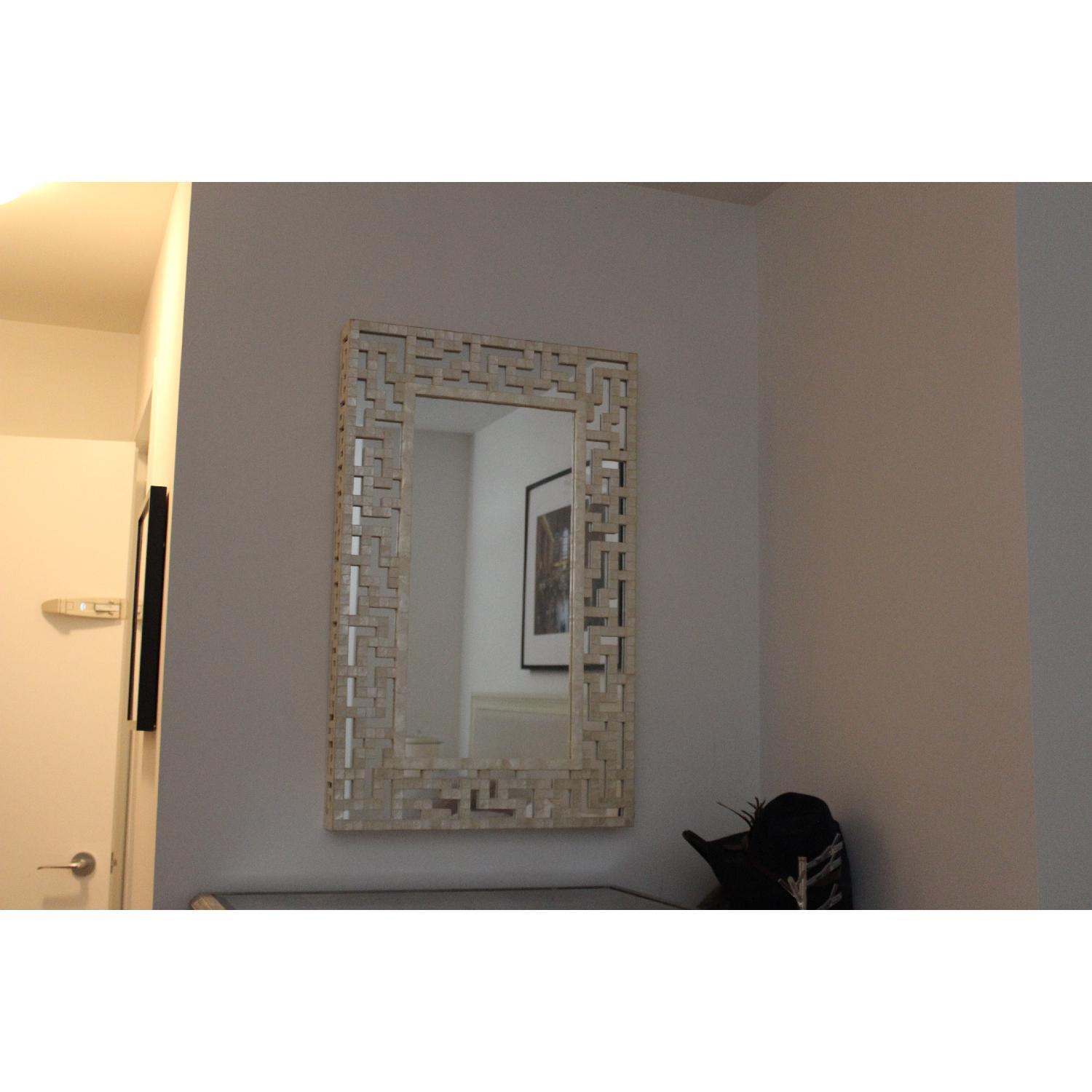 Horchow Capiz Fretwork Mirror - image-1