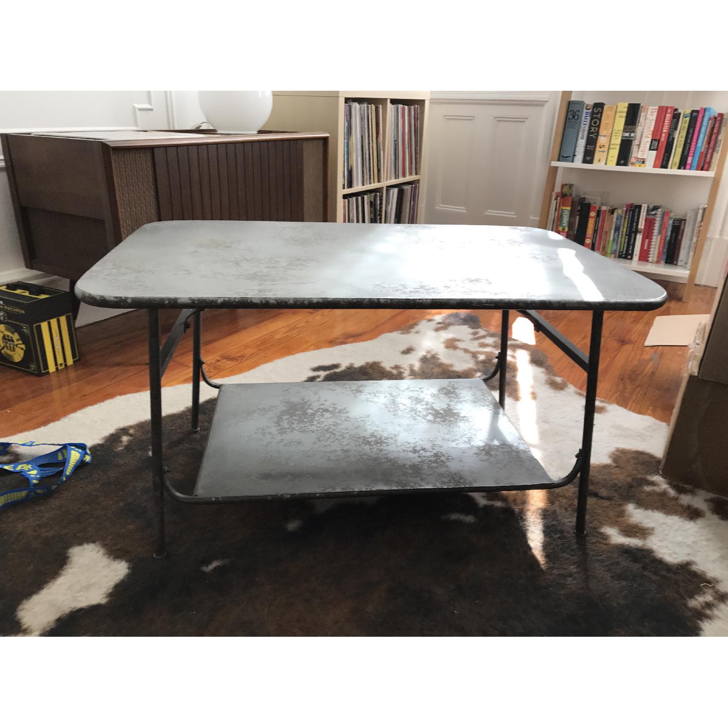 Industrial Metal Coffee Table AptDeco