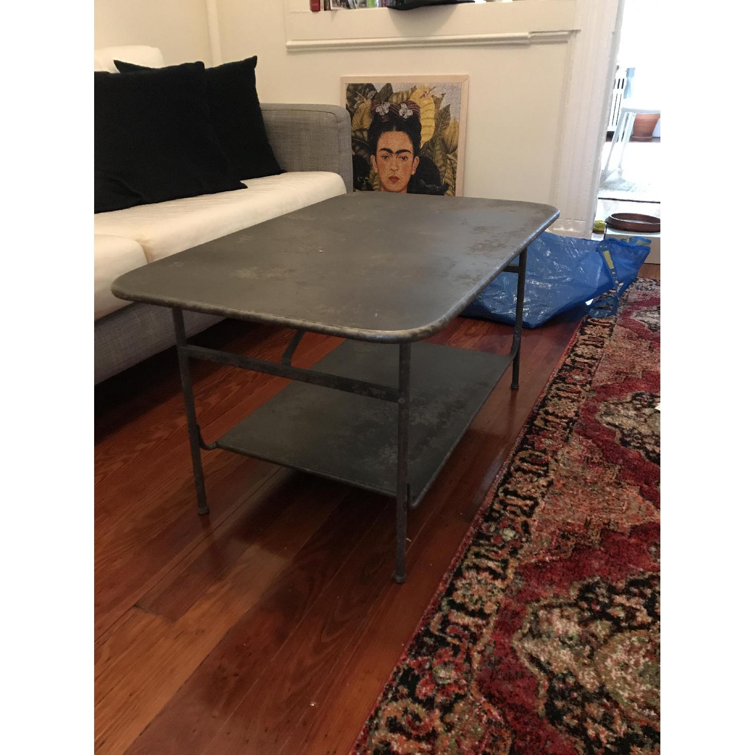 Industrial Metal Coffee Table - image-4