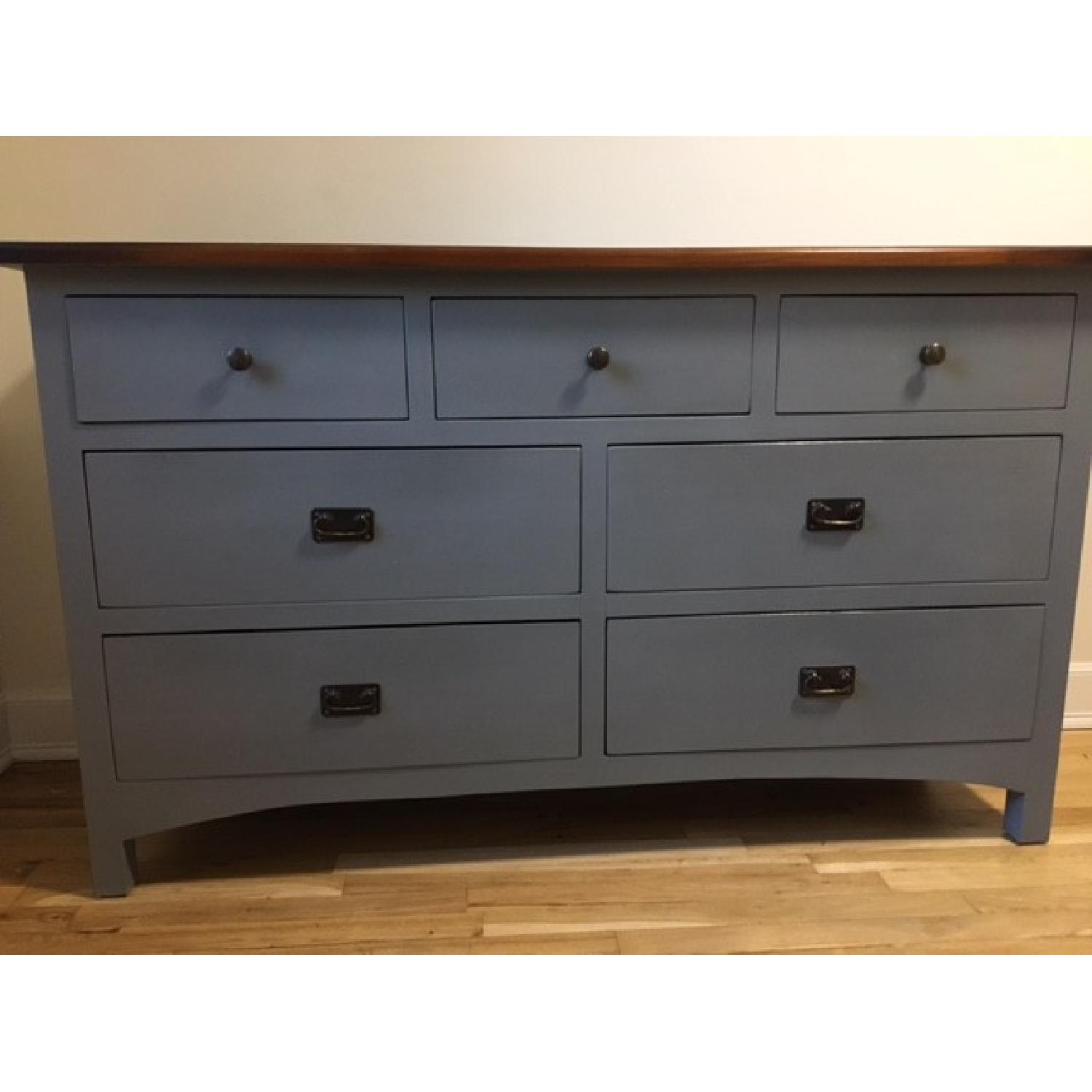 Nadeau Furniture Wood Dresser in Slate Blue Nadeau Furniture Wood Dresser in Slate Blue