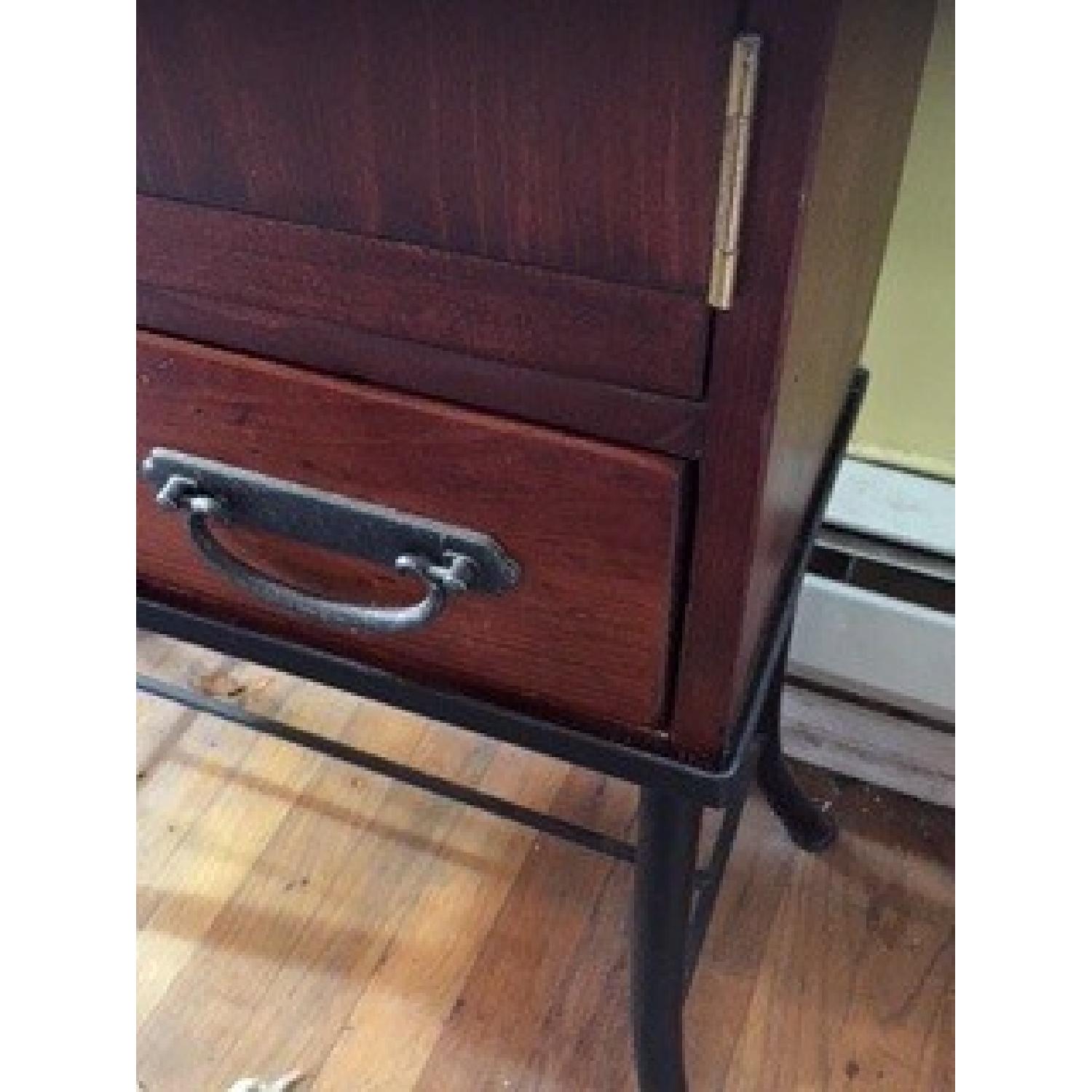 Rustic Pine Storage Cabinet w/ 3 Shelves & 2 Drawers - image-1