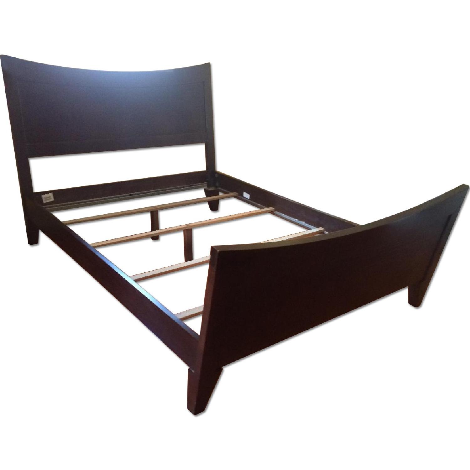 Ethan Allen Solid Wood Queen Size Bed Frame AptDeco