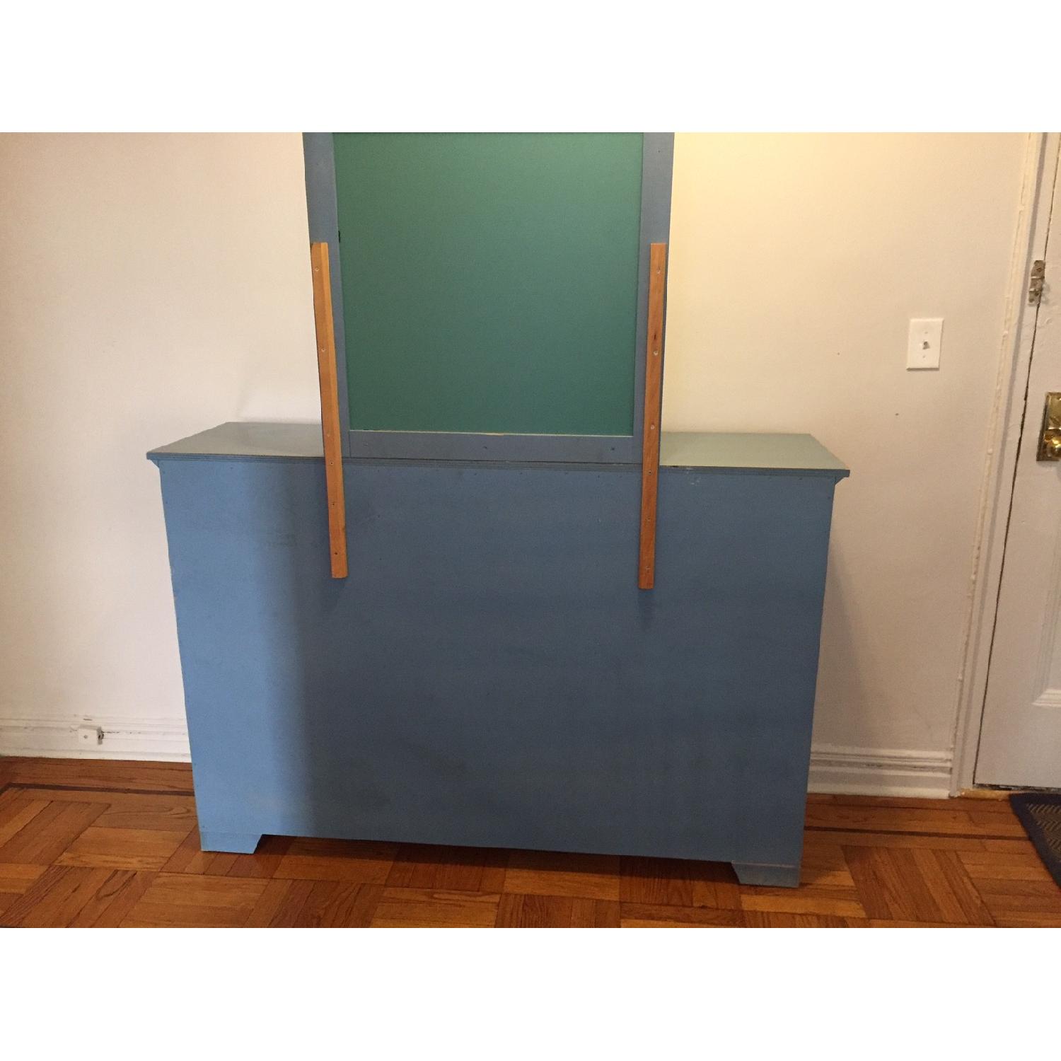 Gothic Cabinet Craft Turquoise Dresser w/ Mirror - image-4