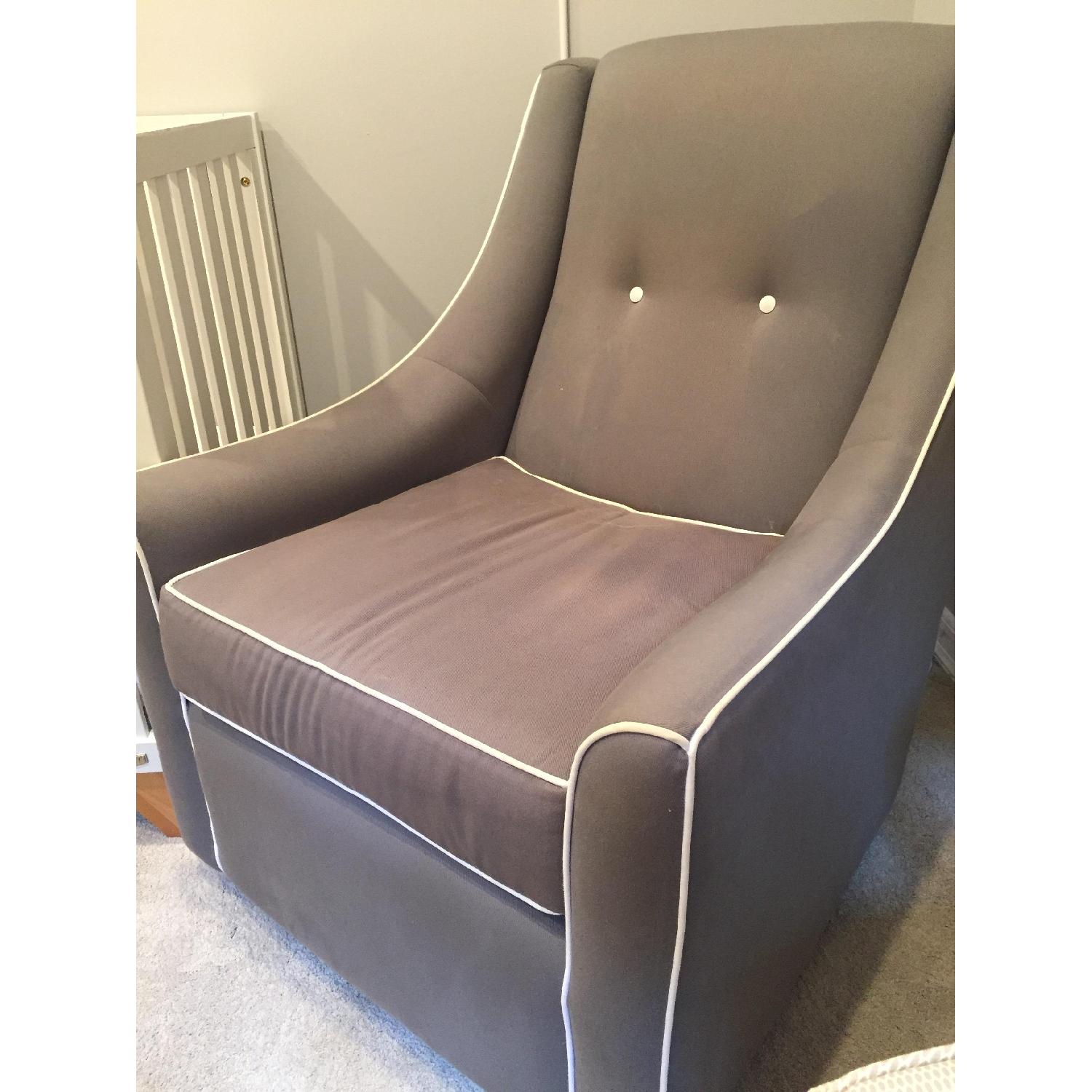 Buy Buy Baby Little Castle Grey Swivel Glider & Ottoman - image-3