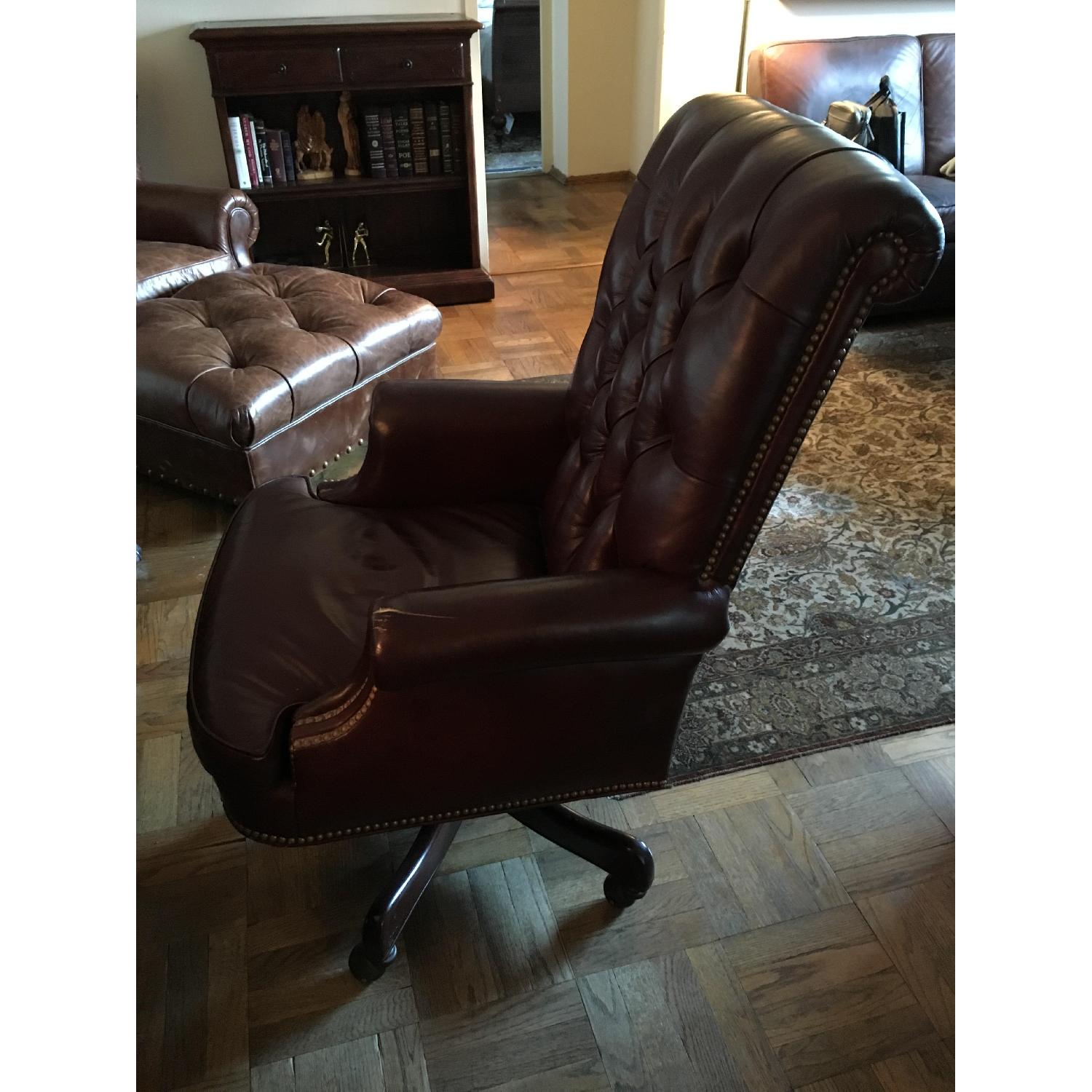 Ethan Allen Leather Office Chair - image-3
