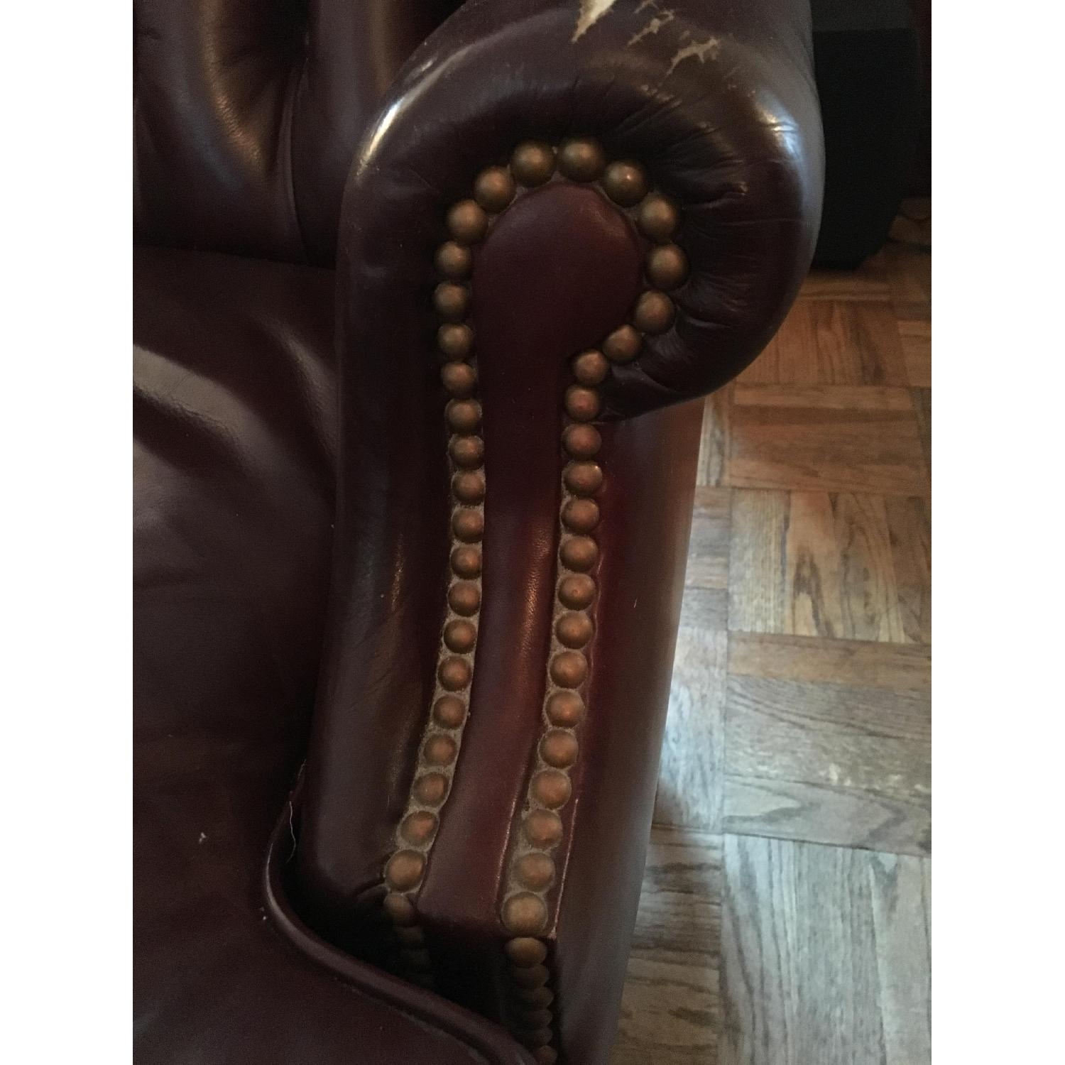 Ethan Allen Leather Office Chair - image-7