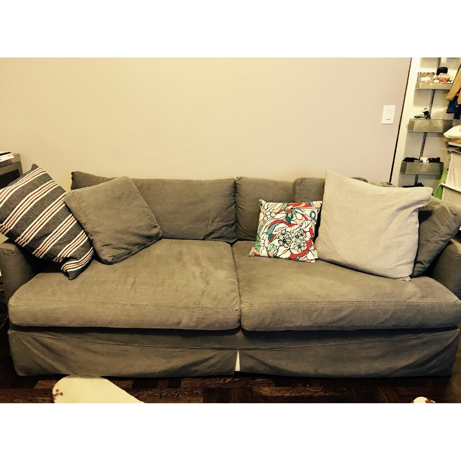 Crate & Barrel Lounge Sofa w/ Slipcovers - image-2