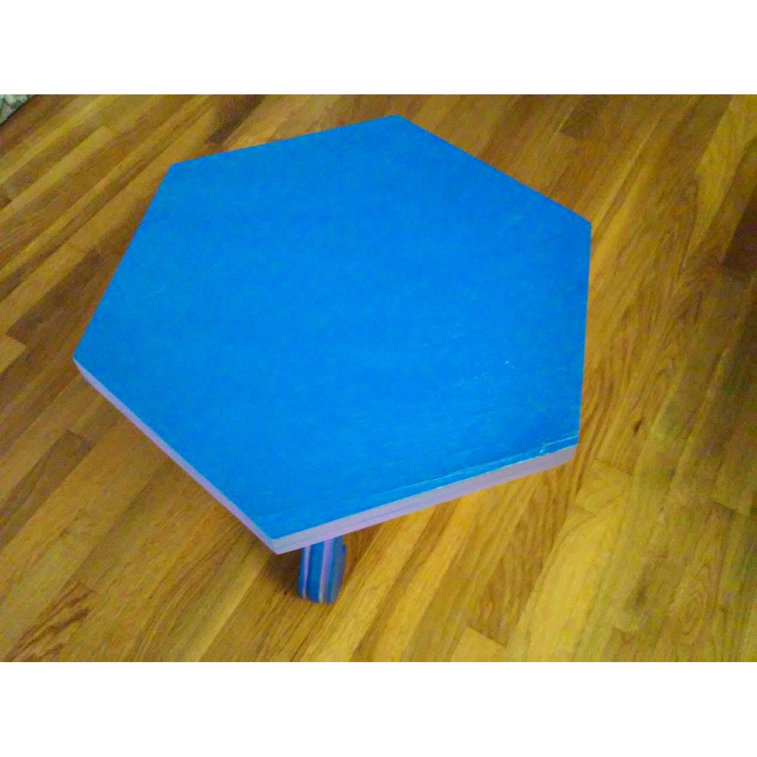 Vintage Royal Blue Side Table - image-4