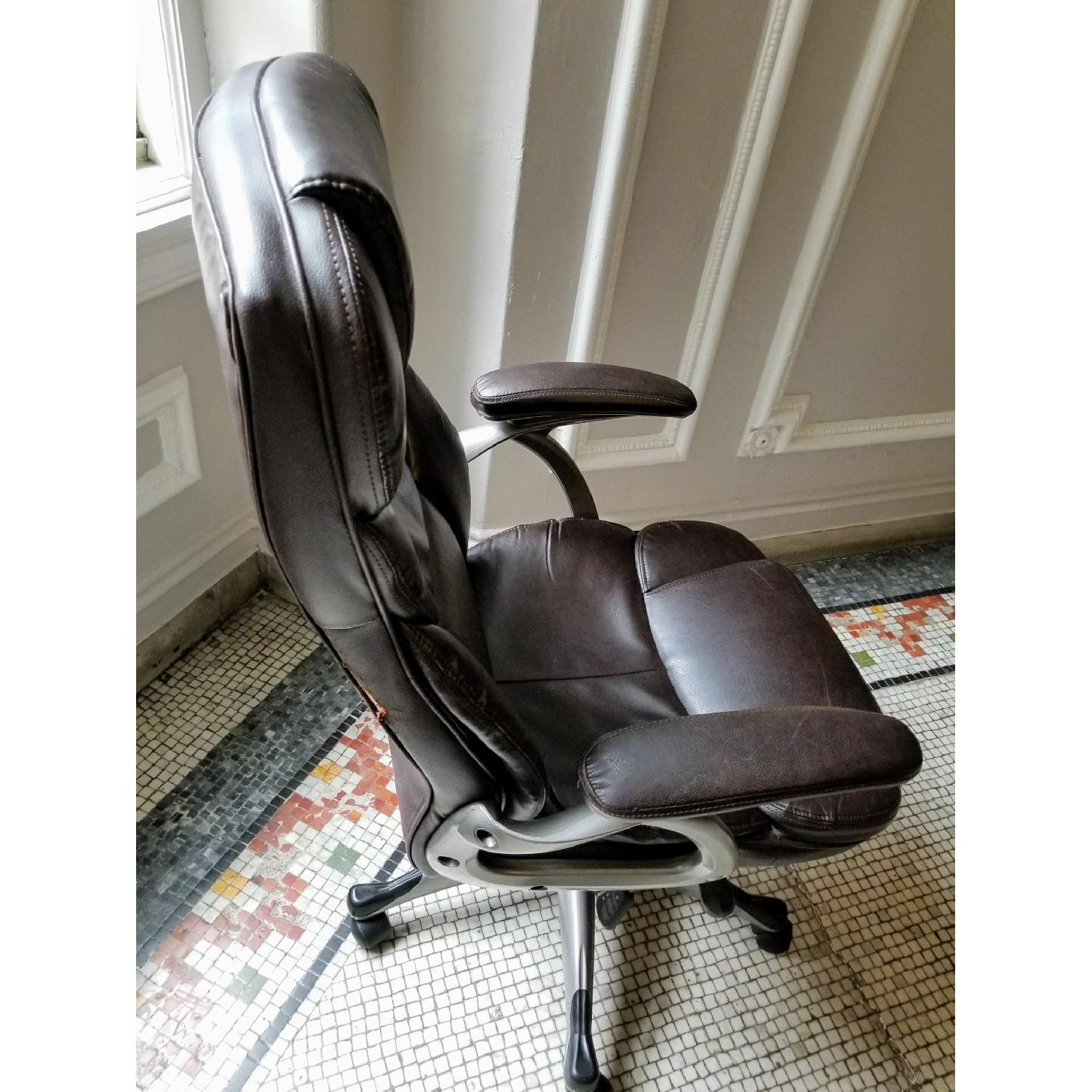 Staples Adjustable Brown Office Chair on Wheels - image-2