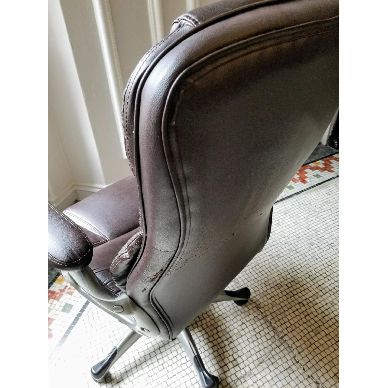 Staples Adjustable Brown Office Chair on Wheels - image-3